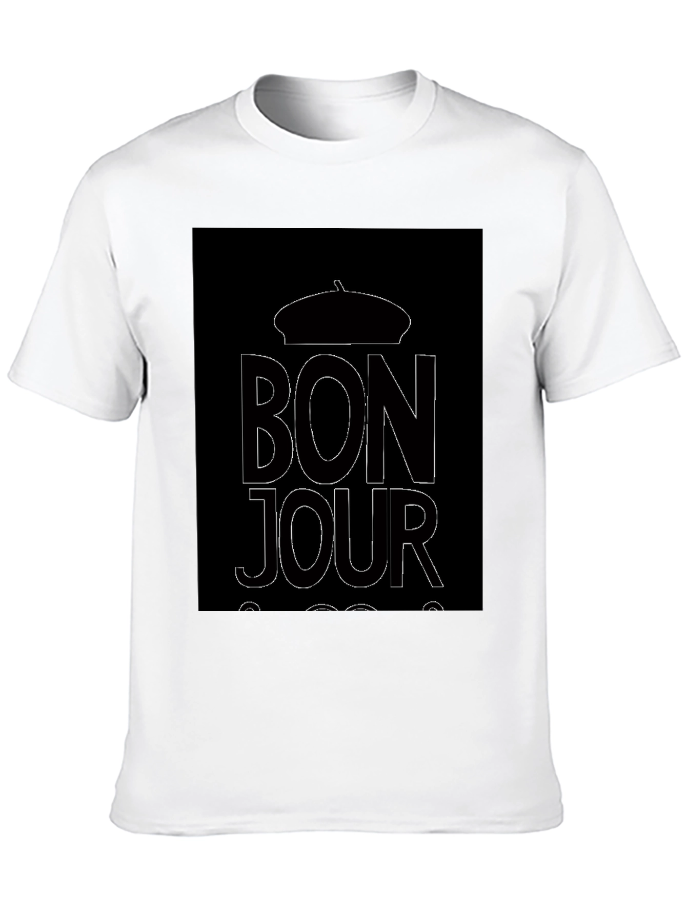 Bonjour Graphic Tee - Black Unisex T-Shirt