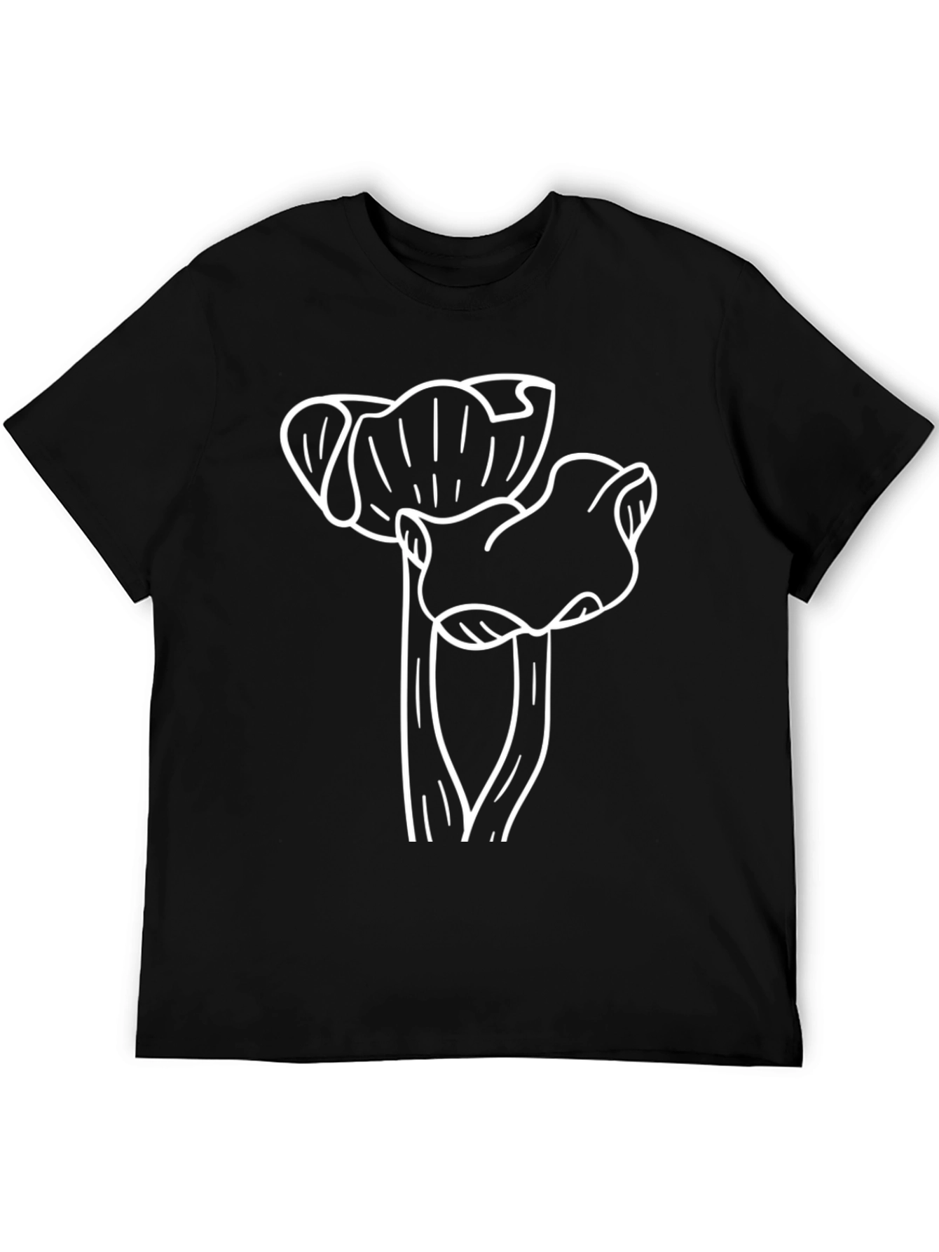 Abstract Mushroom Graphic T-Shirt
