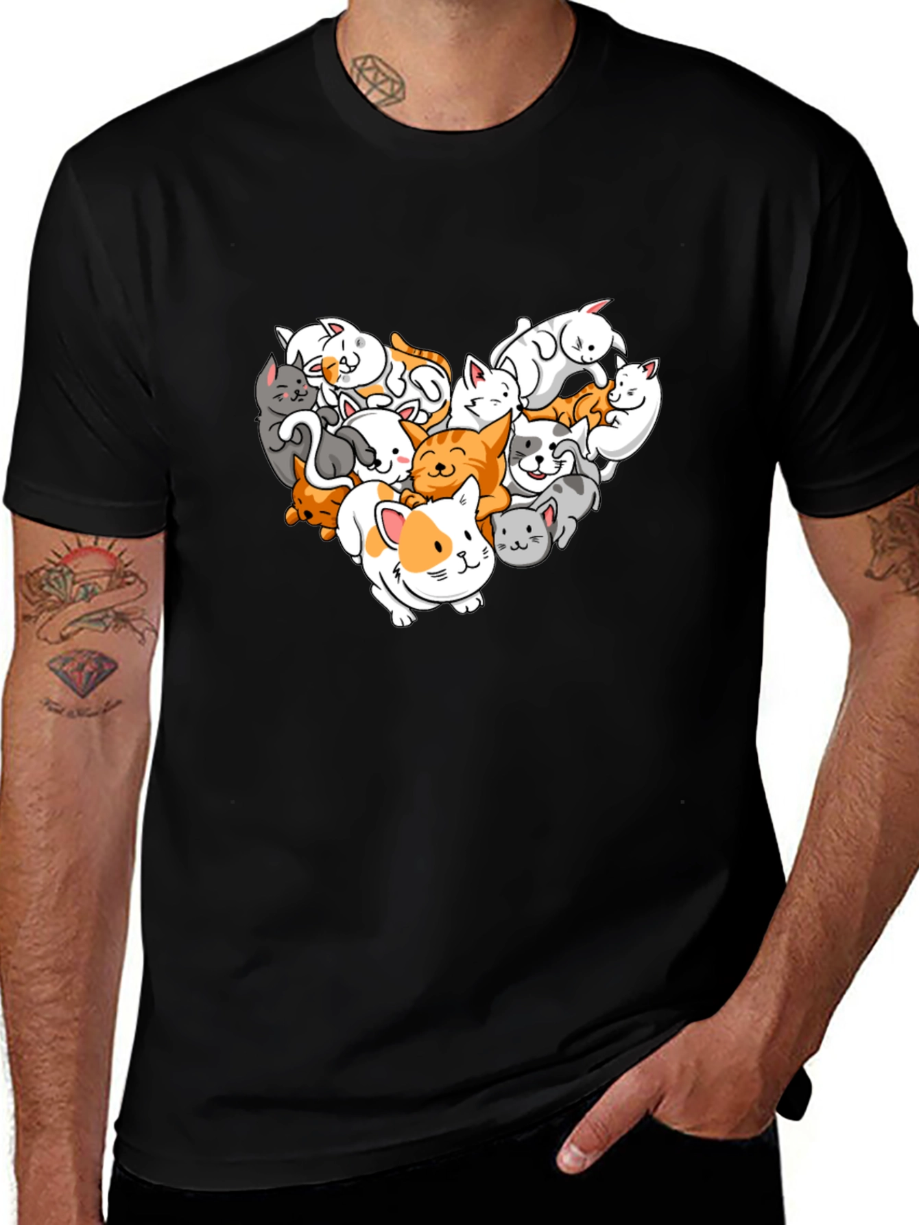 Cat Lover T-Shirt: Heart of Kitties!