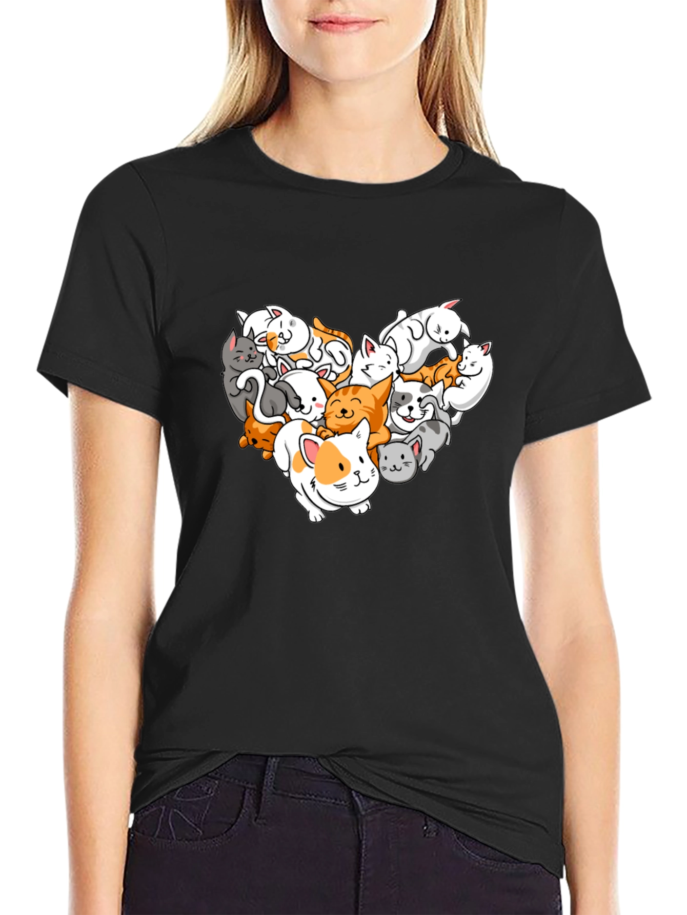 Cat Lover T-Shirt: Heart of Kitties!