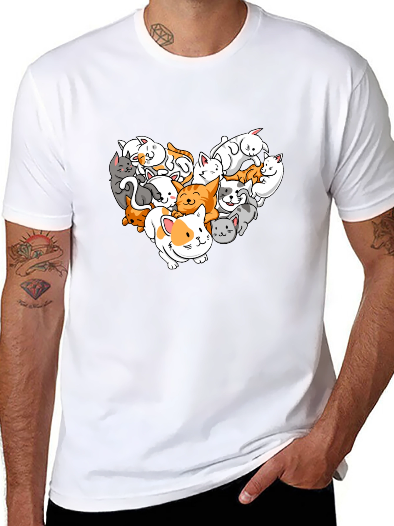 Cat Lover T-Shirt: Heart of Kitties!