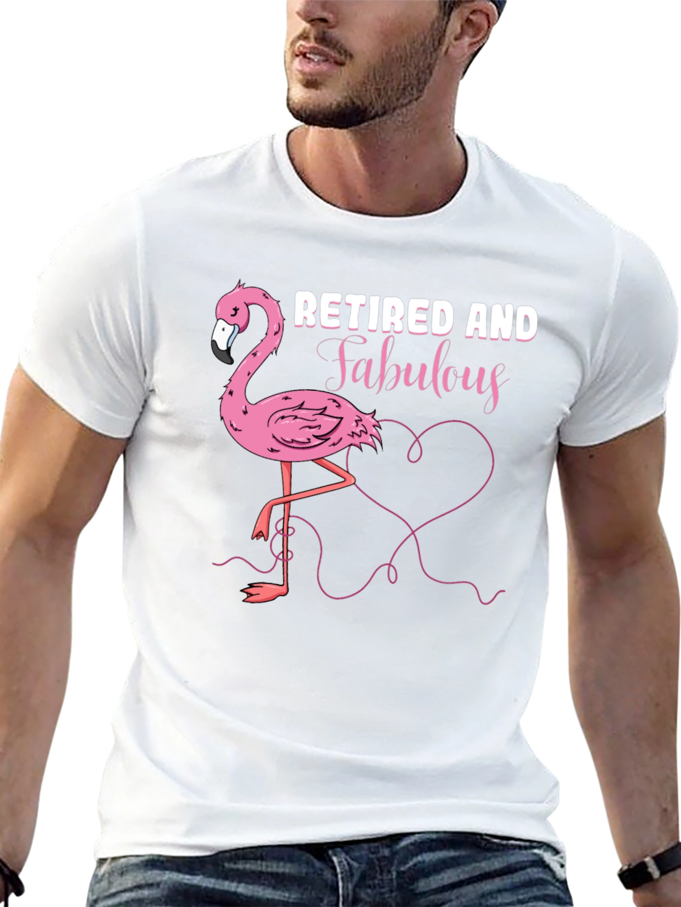 Retired and Fabulous Flamingo T-Shirt