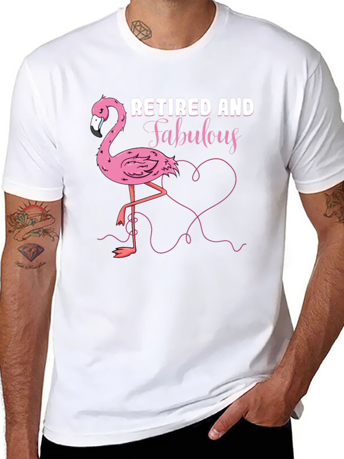 Retired and Fabulous Flamingo T-Shirt