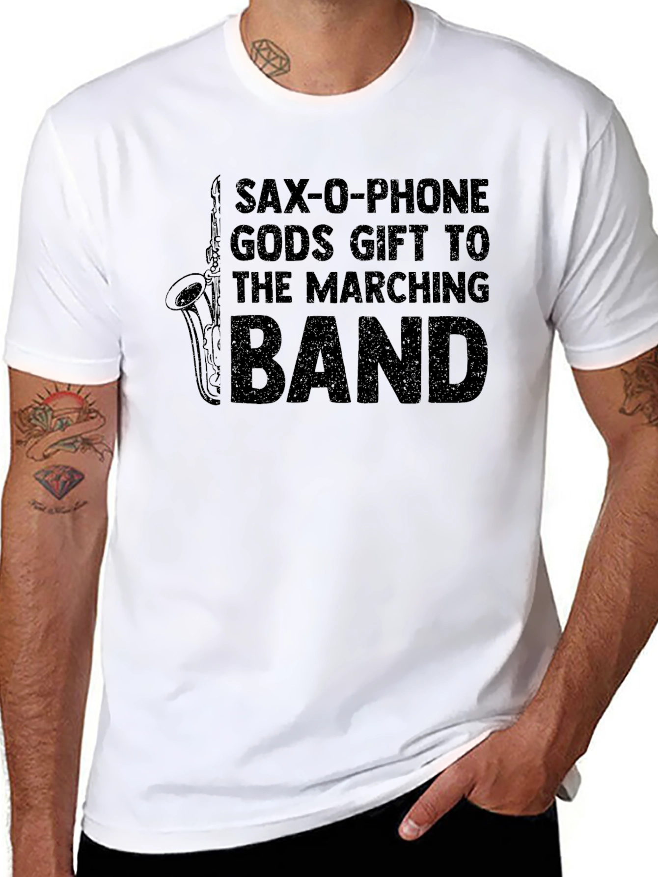 Saxophone Gods Gift Marching Band T-Shirt