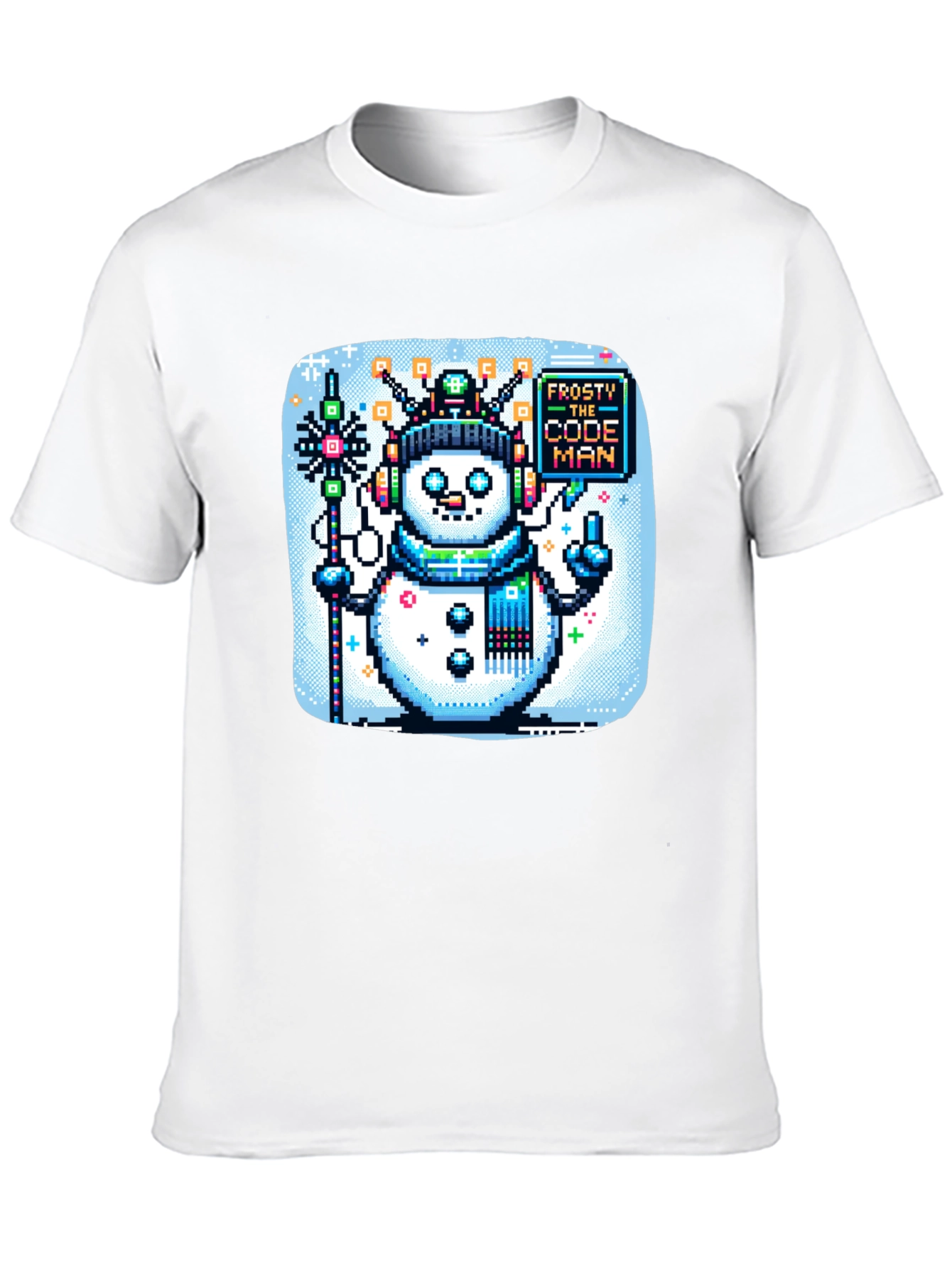 Pixel Frosty Code Man T-Shirt