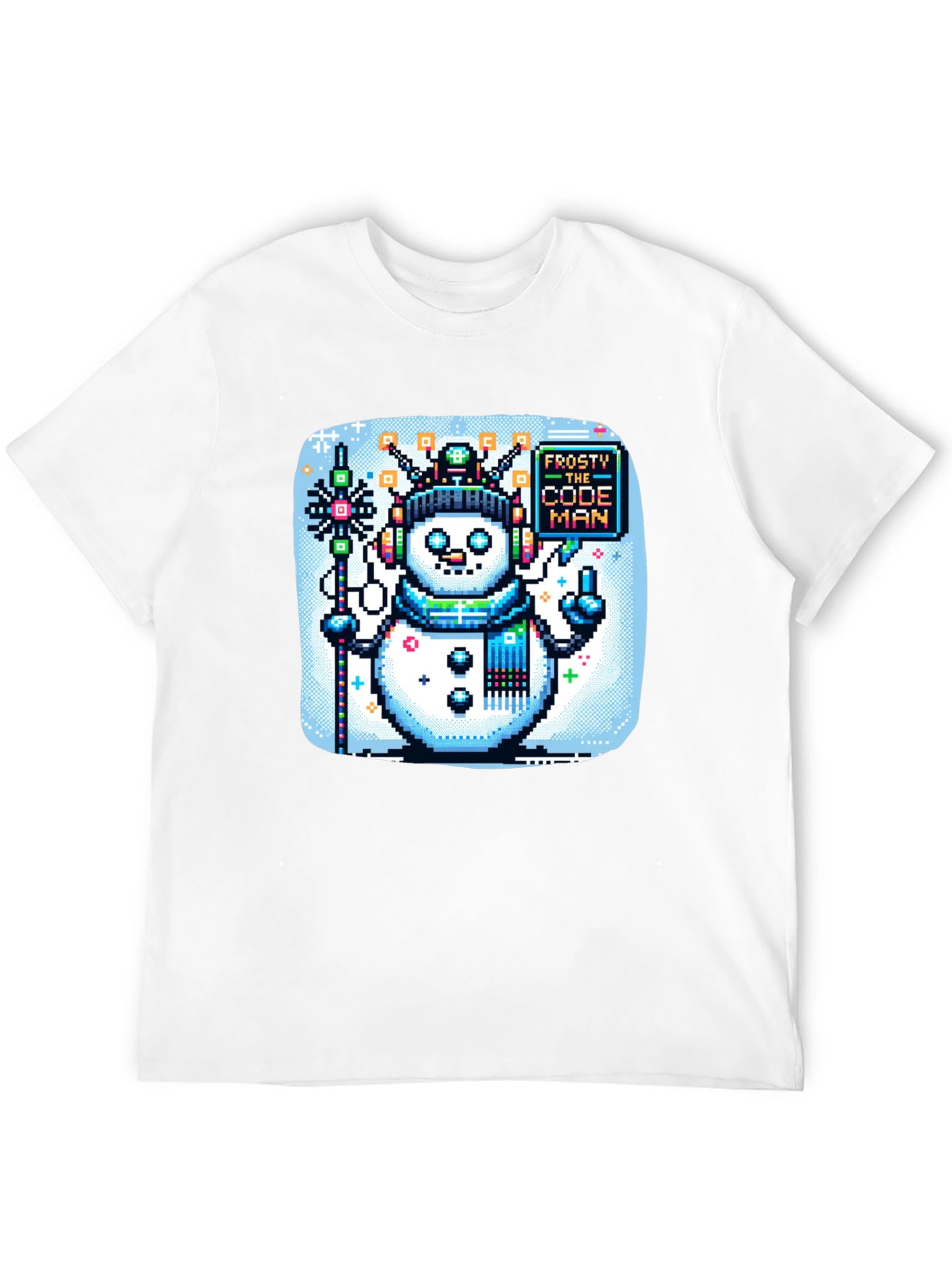 Pixel Frosty Code Man T-Shirt
