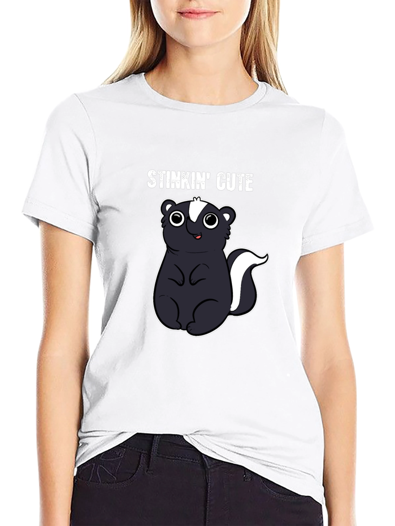 Stinkin Cute Skunk Graphic Tee - Fun Animal Shirt