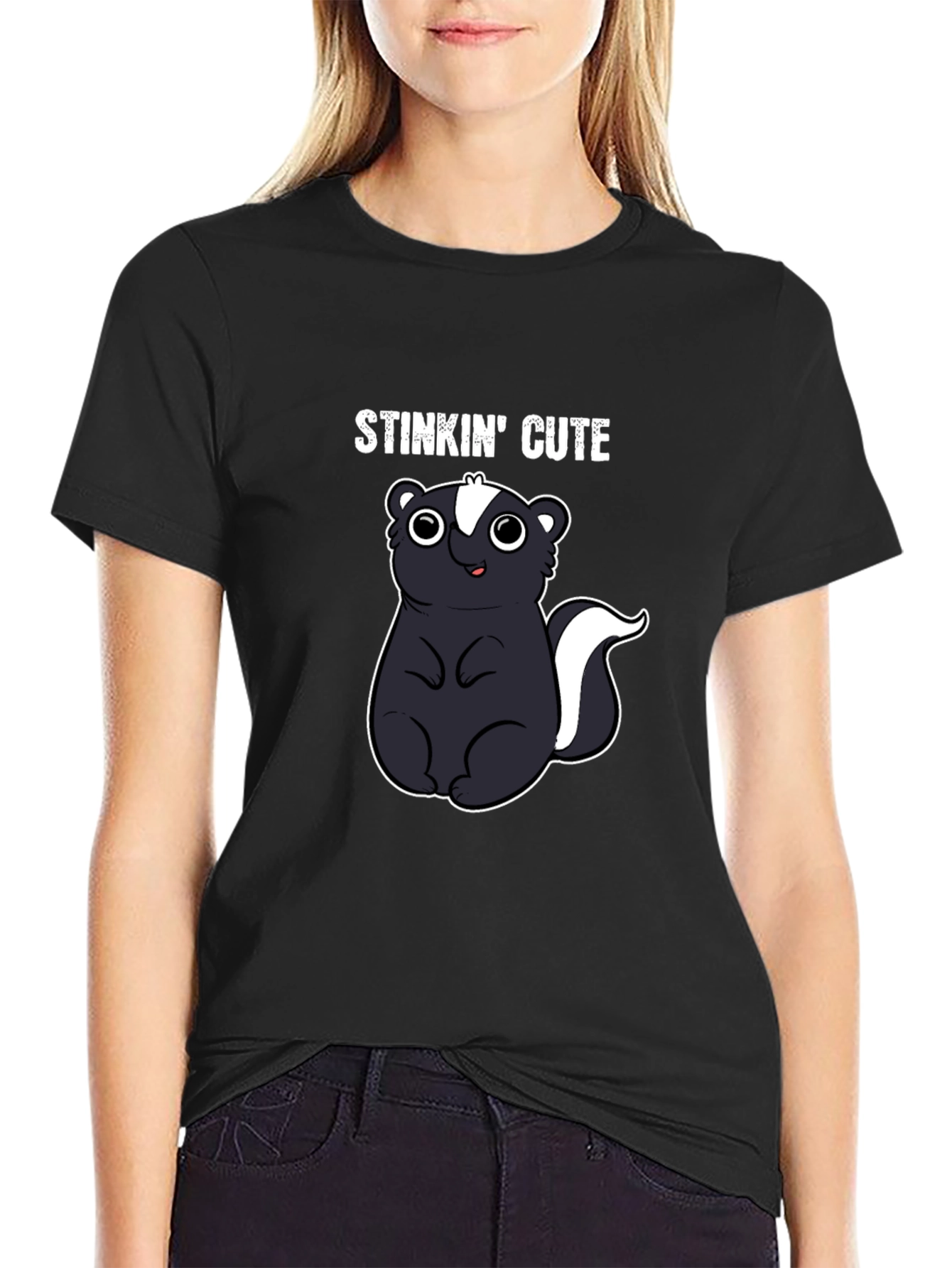 Stinkin Cute Skunk Graphic Tee - Fun Animal Shirt