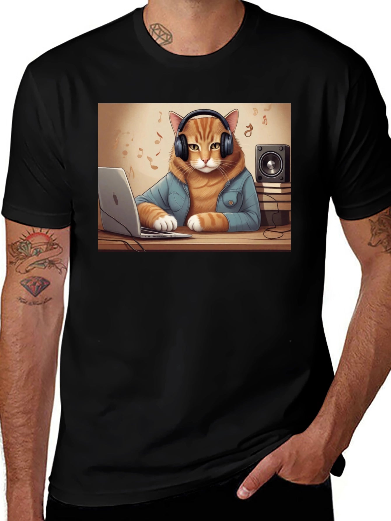 DJ Cat T-Shirt - Music Lover Tee