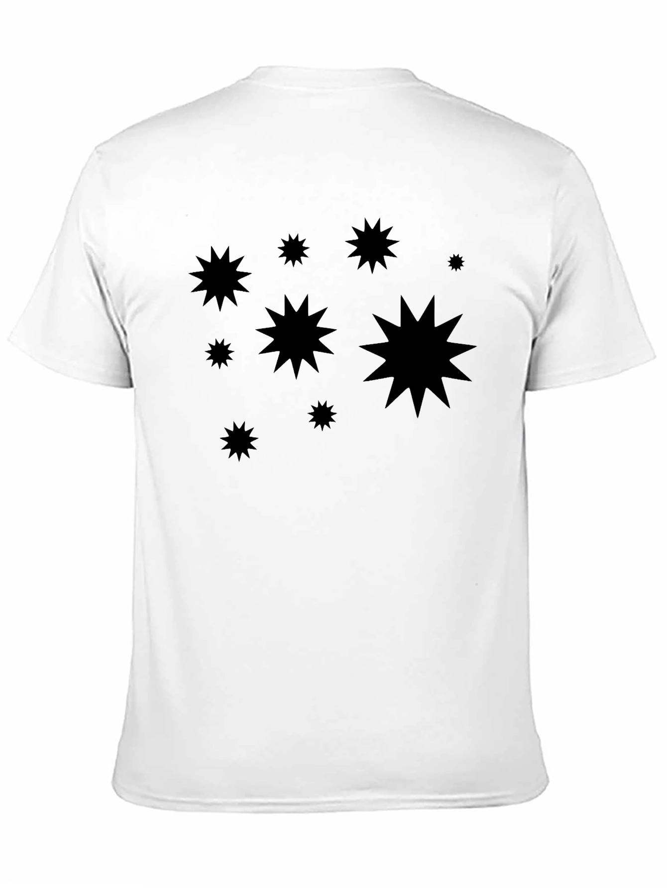 Stylish Black Starburst Graphic Tee - Casual Comfort