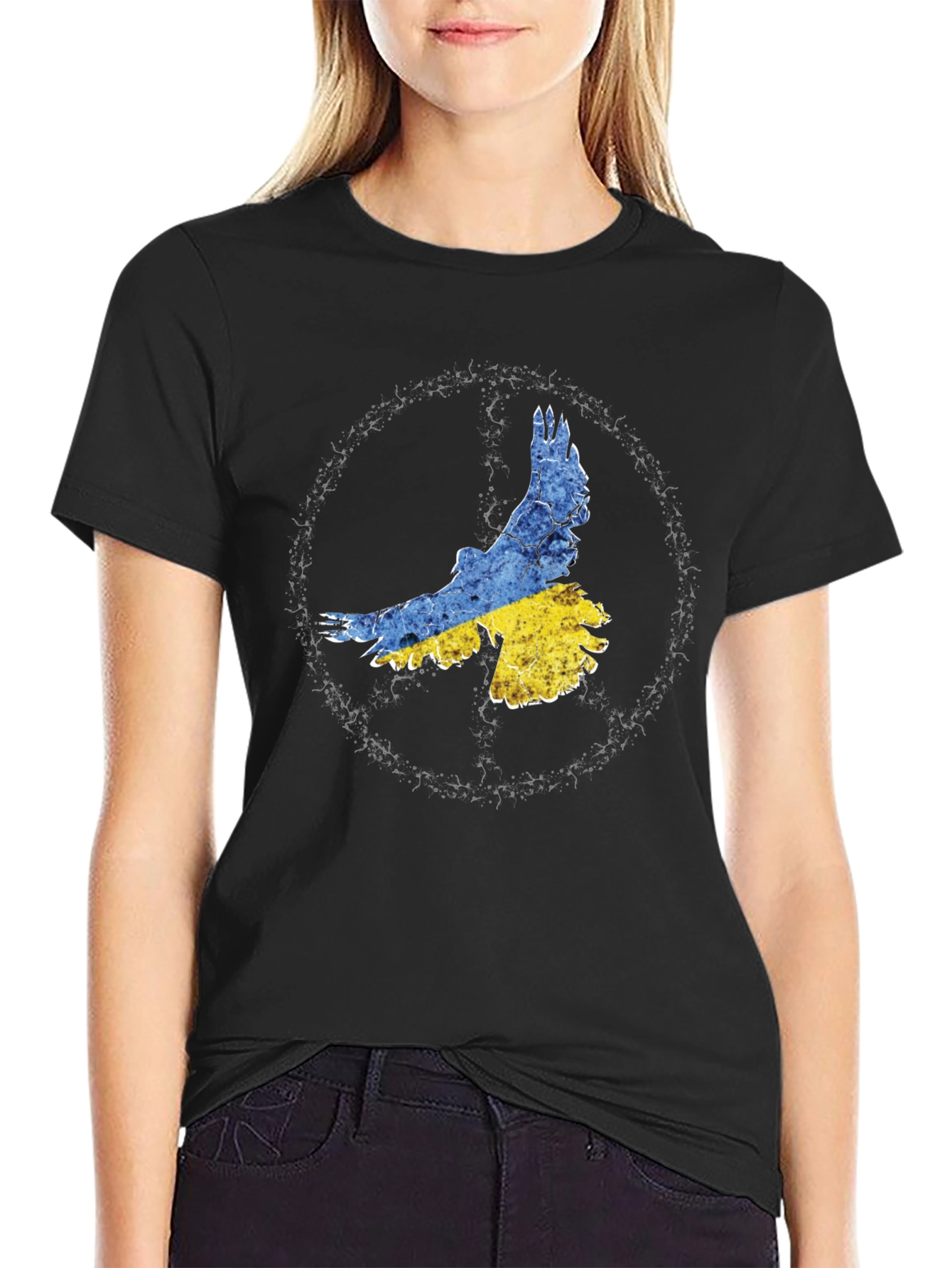Ukraine Eagle Peace Symbol T-Shirt