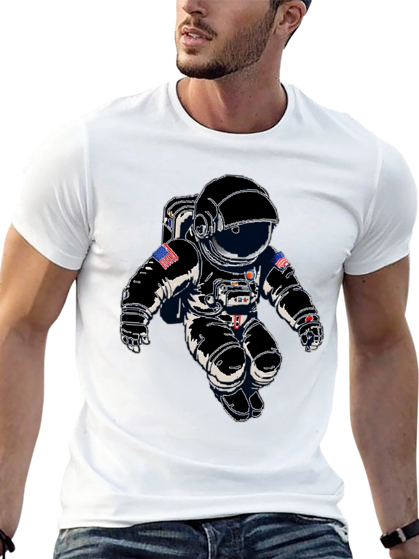 Astronaut Graphic Print T-Shirt