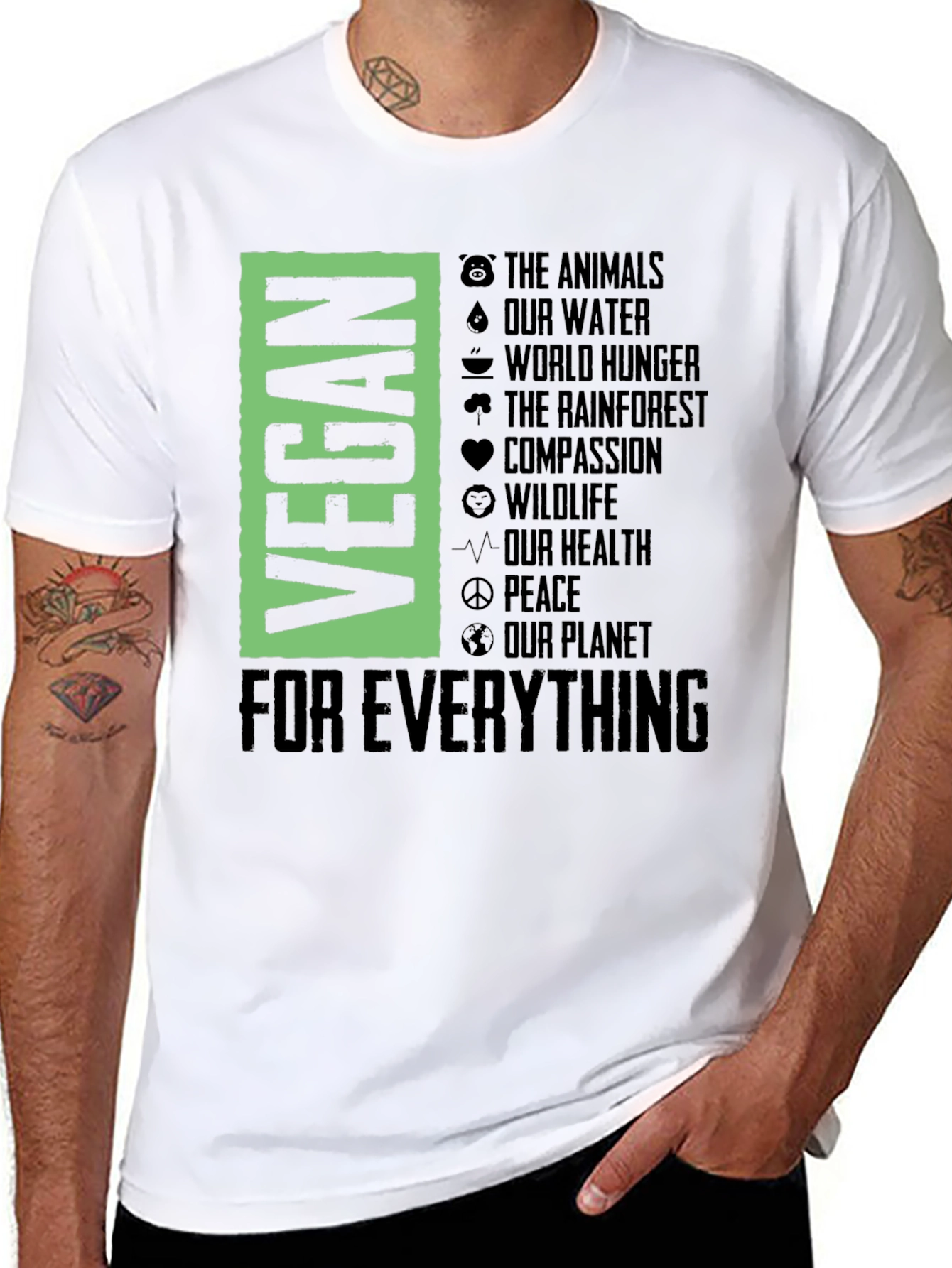 Vegan For Everything Graphic T-Shirt