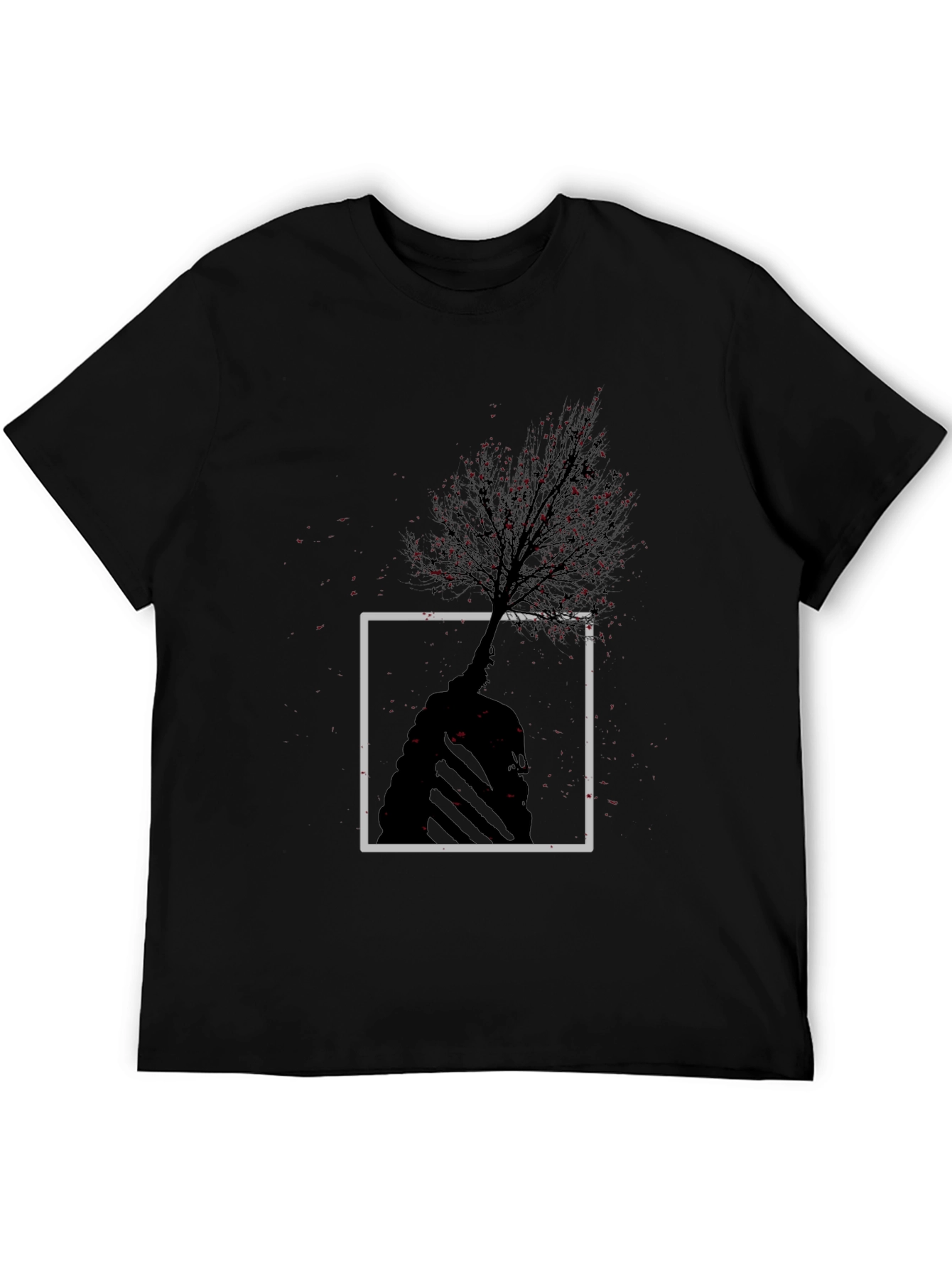 Abstract Tree Graphic Tee - Modern Style