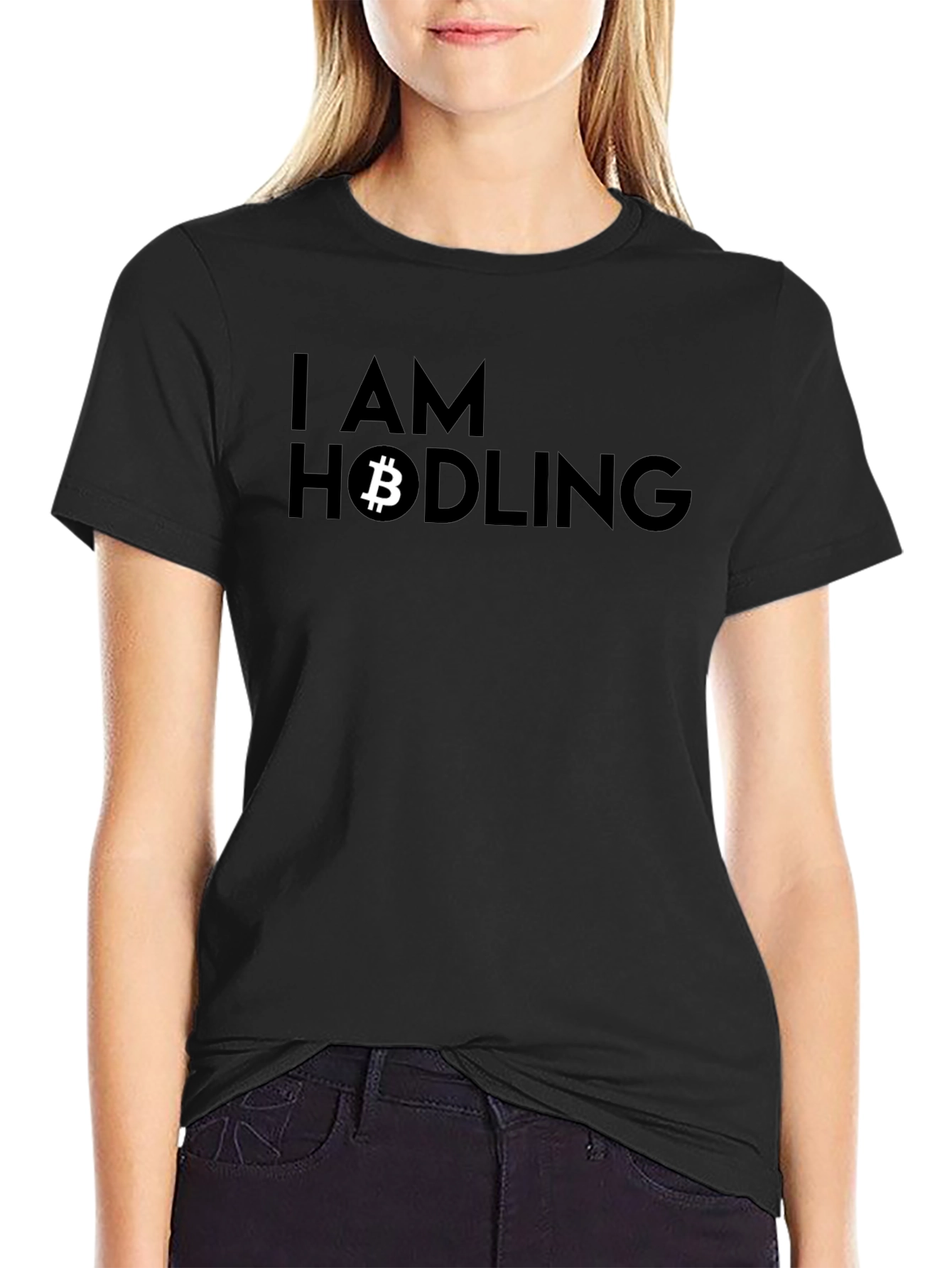 I AM Hodling Bitcoin Black T-Shirt