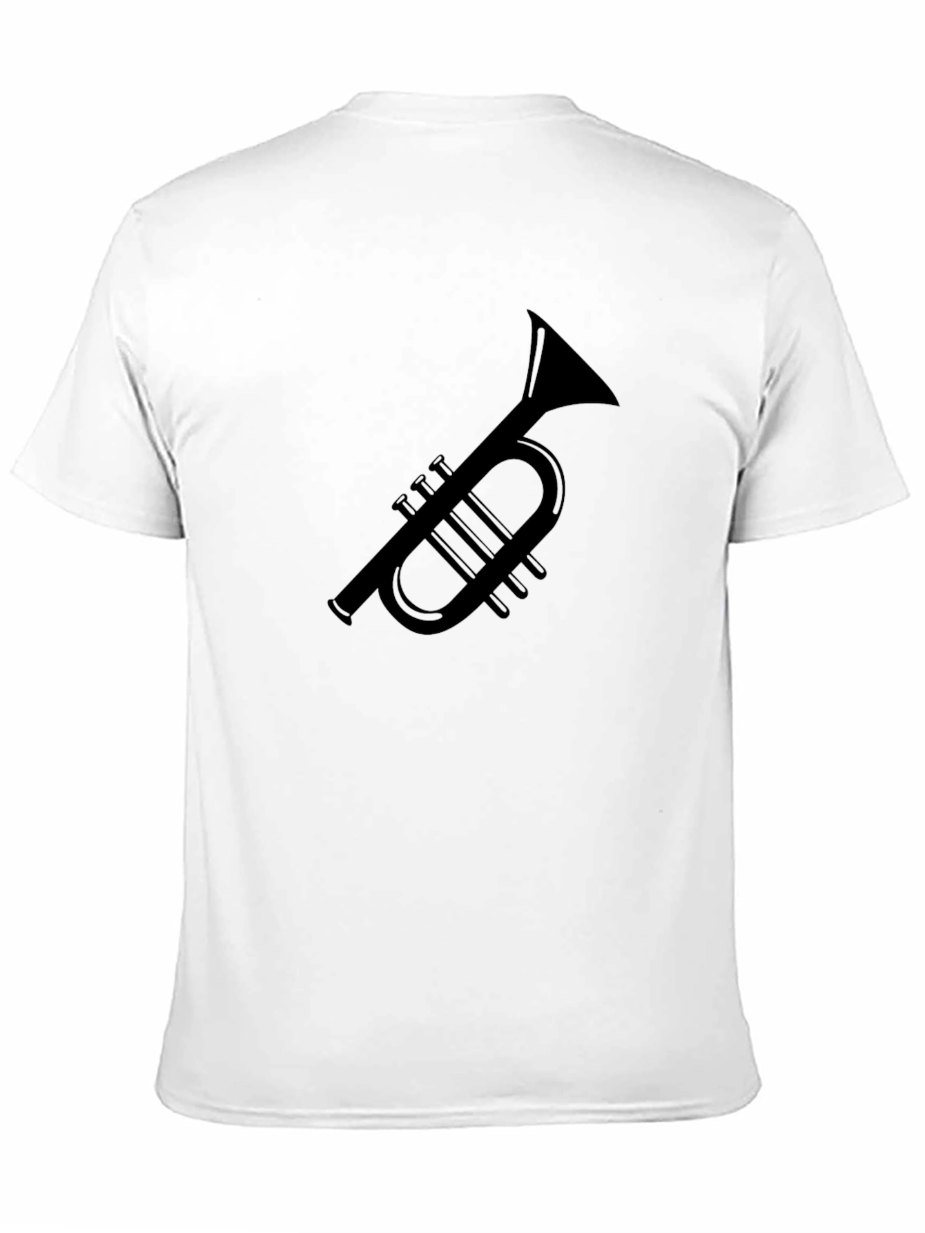 Trumpet Graphic Tee - Black Casual T-Shirt