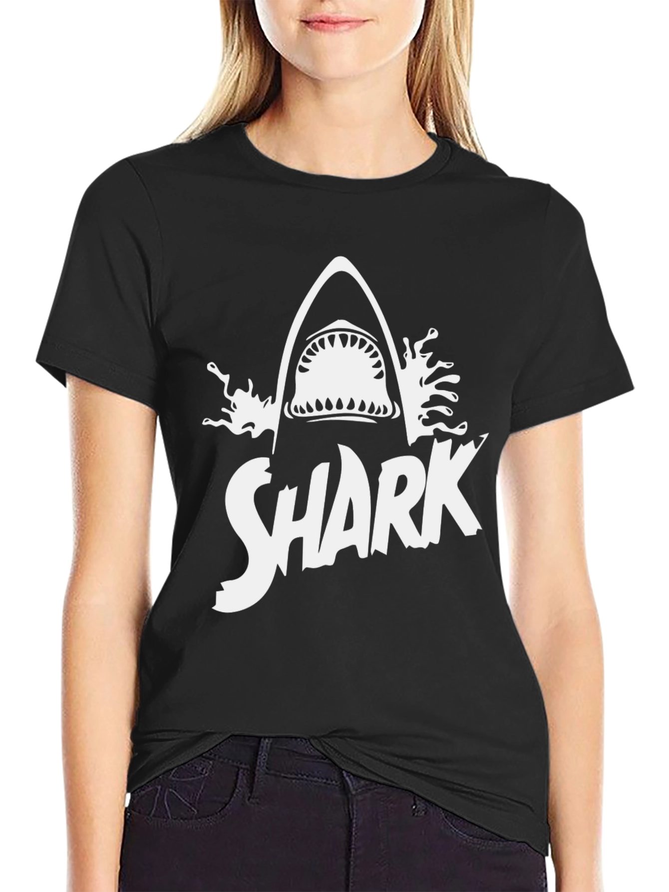 Shark Graphic Black T-Shirt