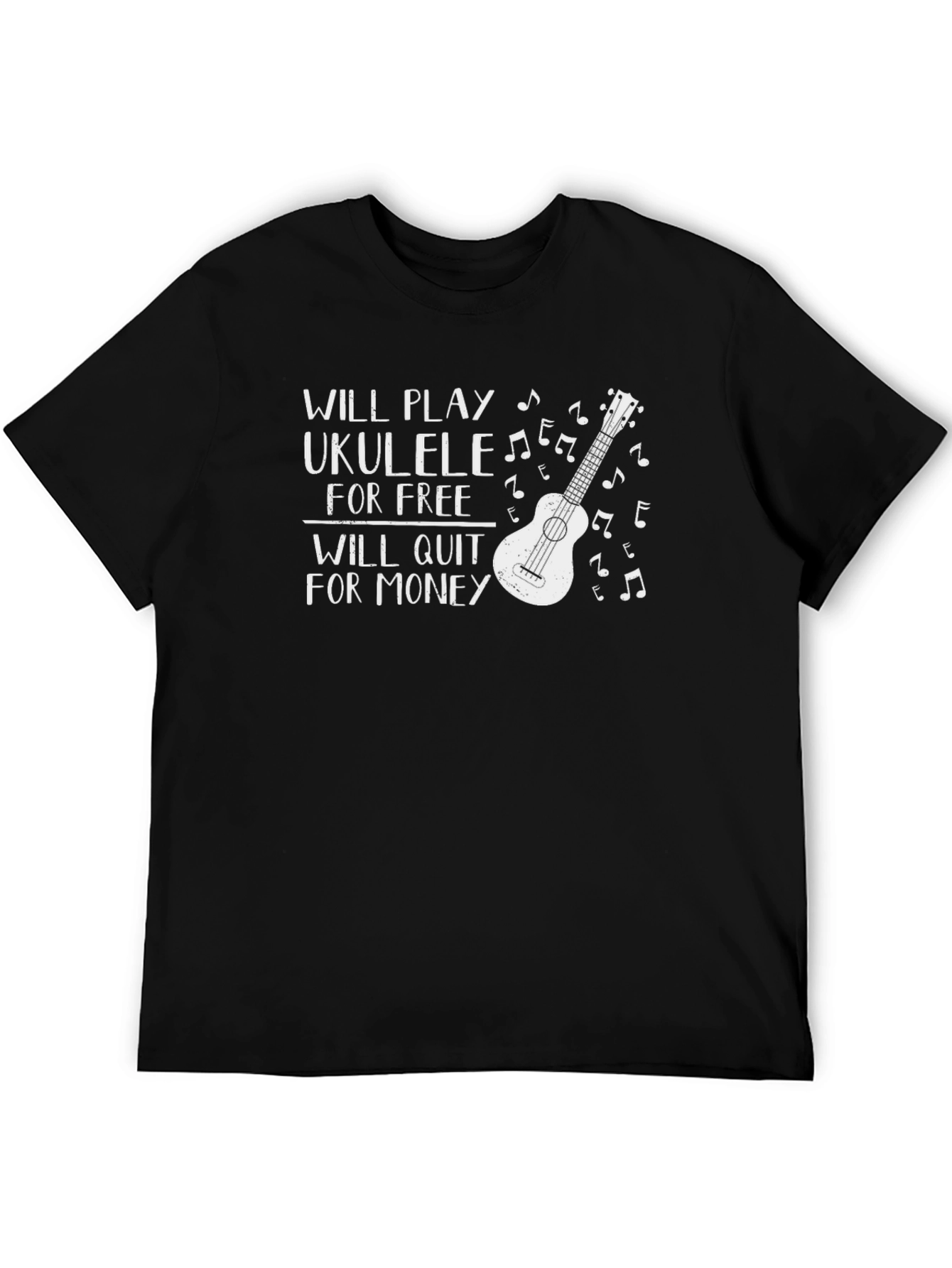 Ukulele Player T-Shirt - Will Play for Free