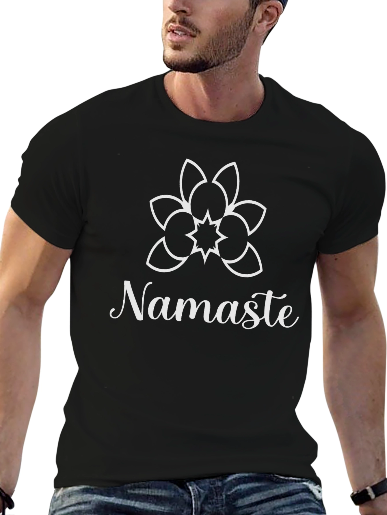 Namaste Yoga Graphic T-Shirt - Black