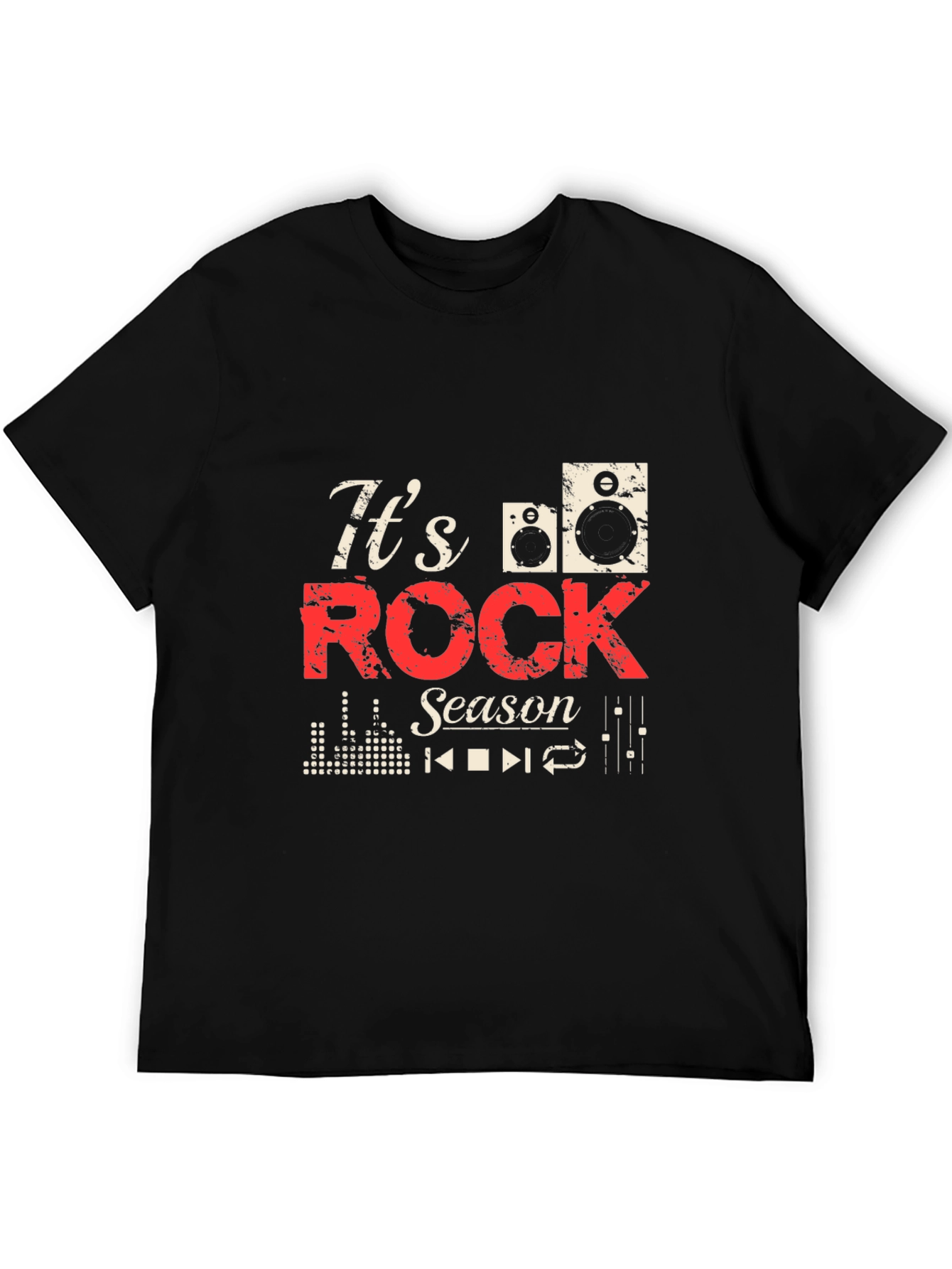 Its Rock Season Black T-Shirt