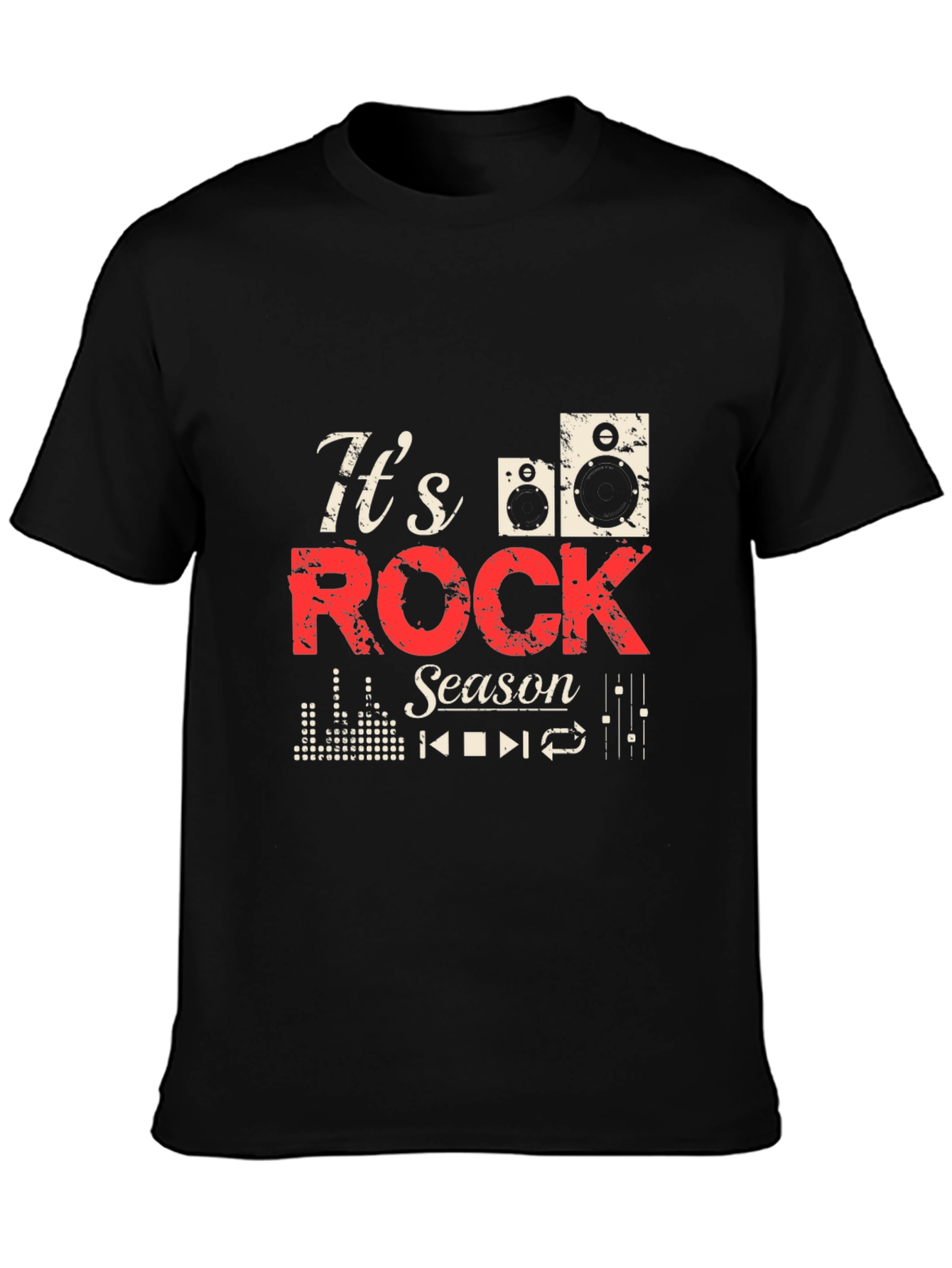 Its Rock Season Black T-Shirt