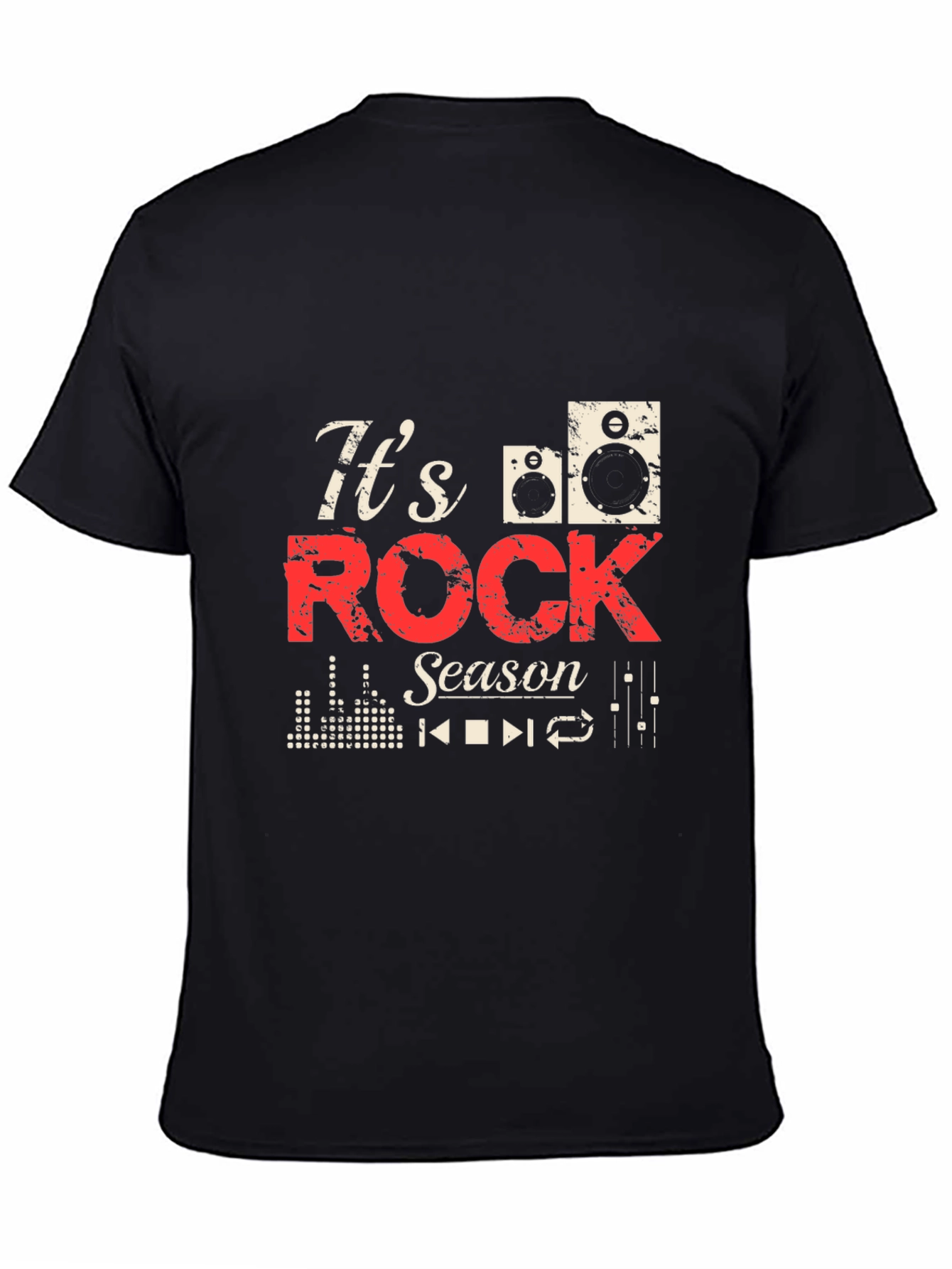 Its Rock Season Black T-Shirt