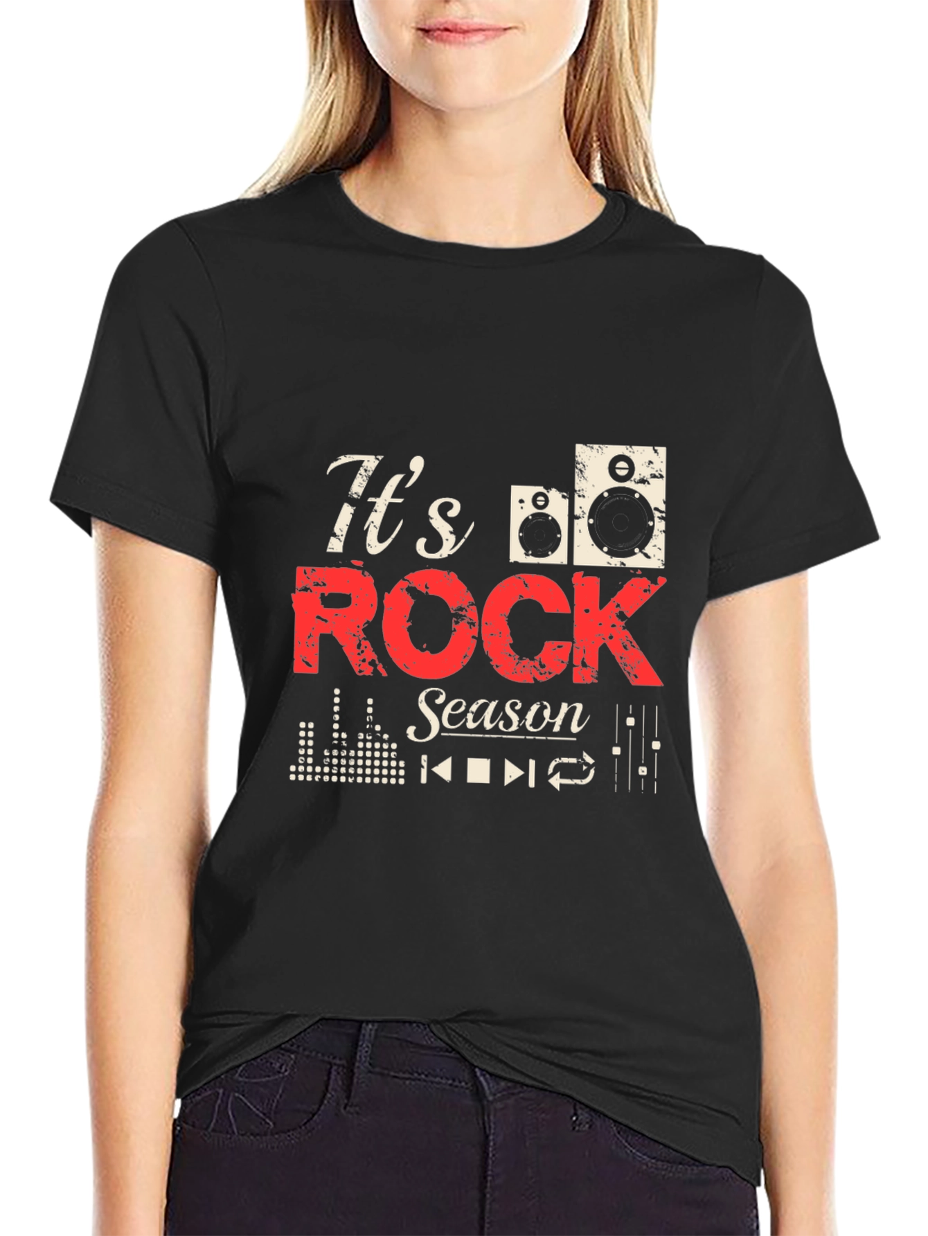 Its Rock Season Black T-Shirt