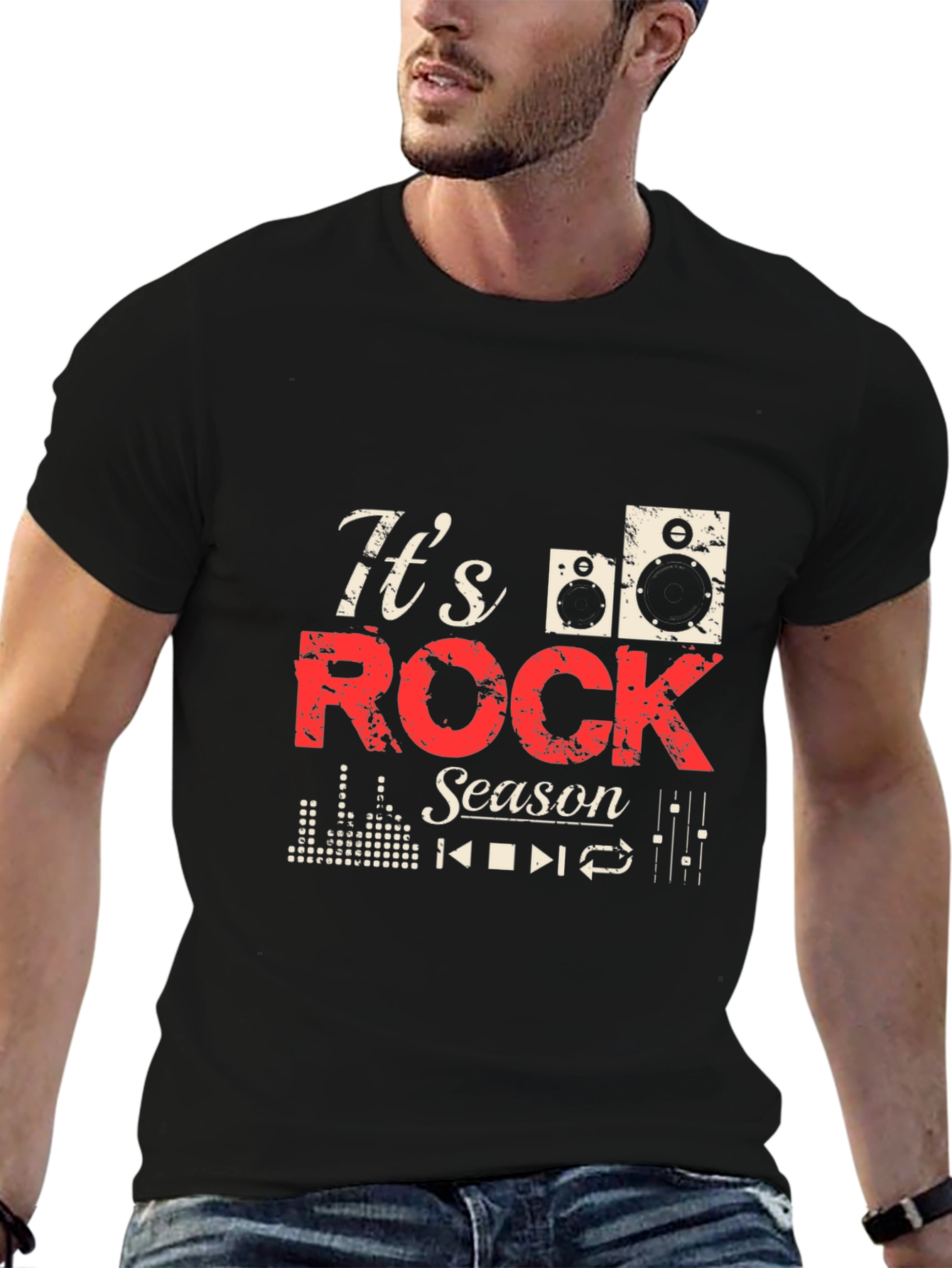Its Rock Season Black T-Shirt