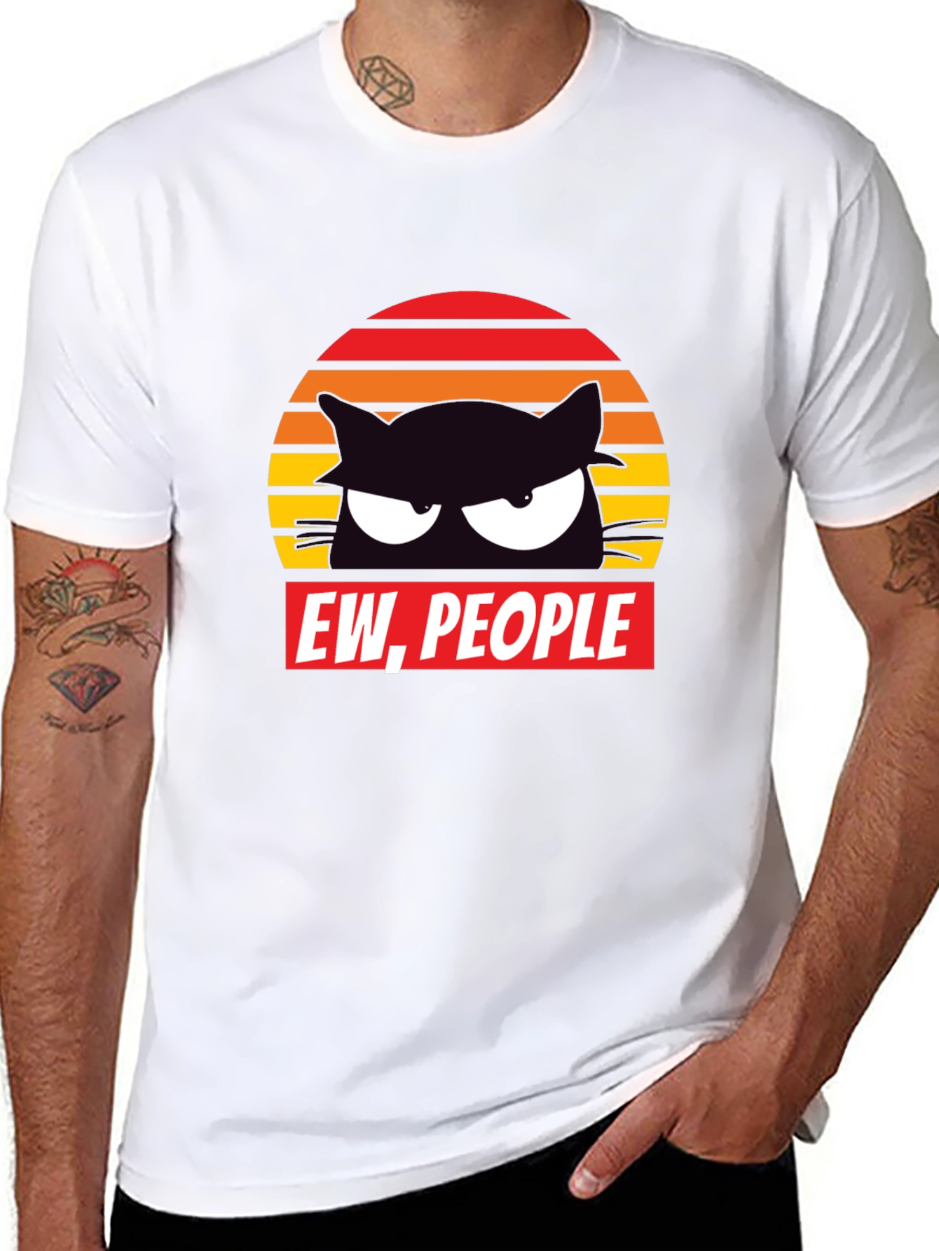 Ew People Cat Graphic T-Shirt
