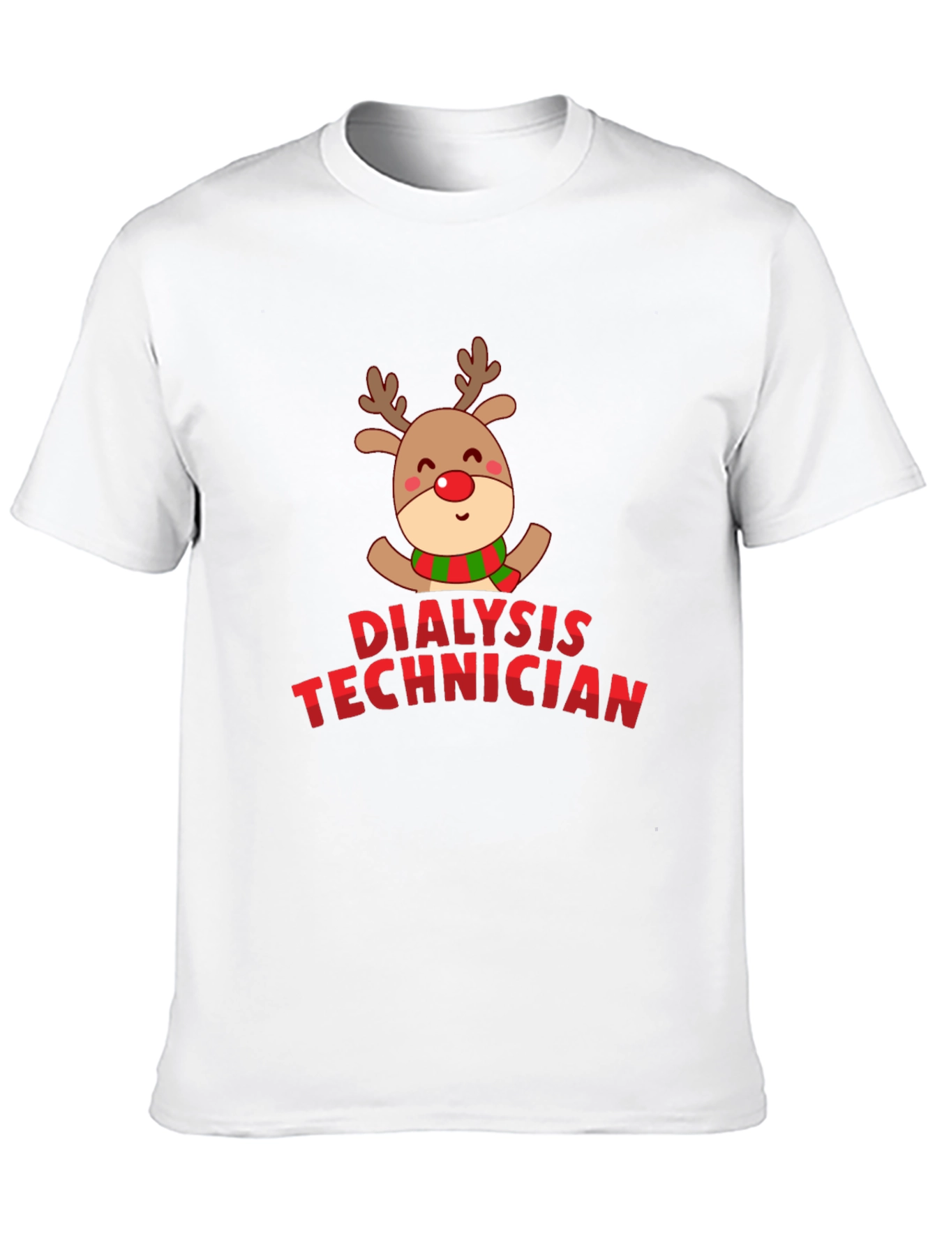 Christmas Dialysis Technician Reindeer T-Shirt