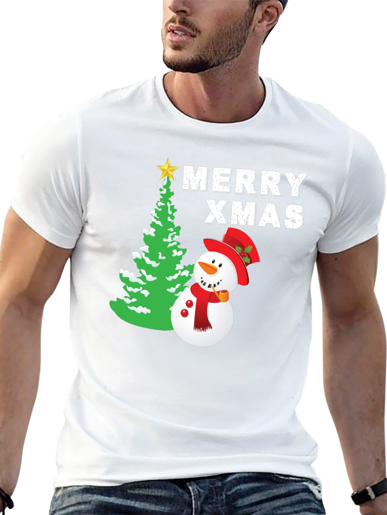 Festive Merry Xmas Snowman T-Shirt