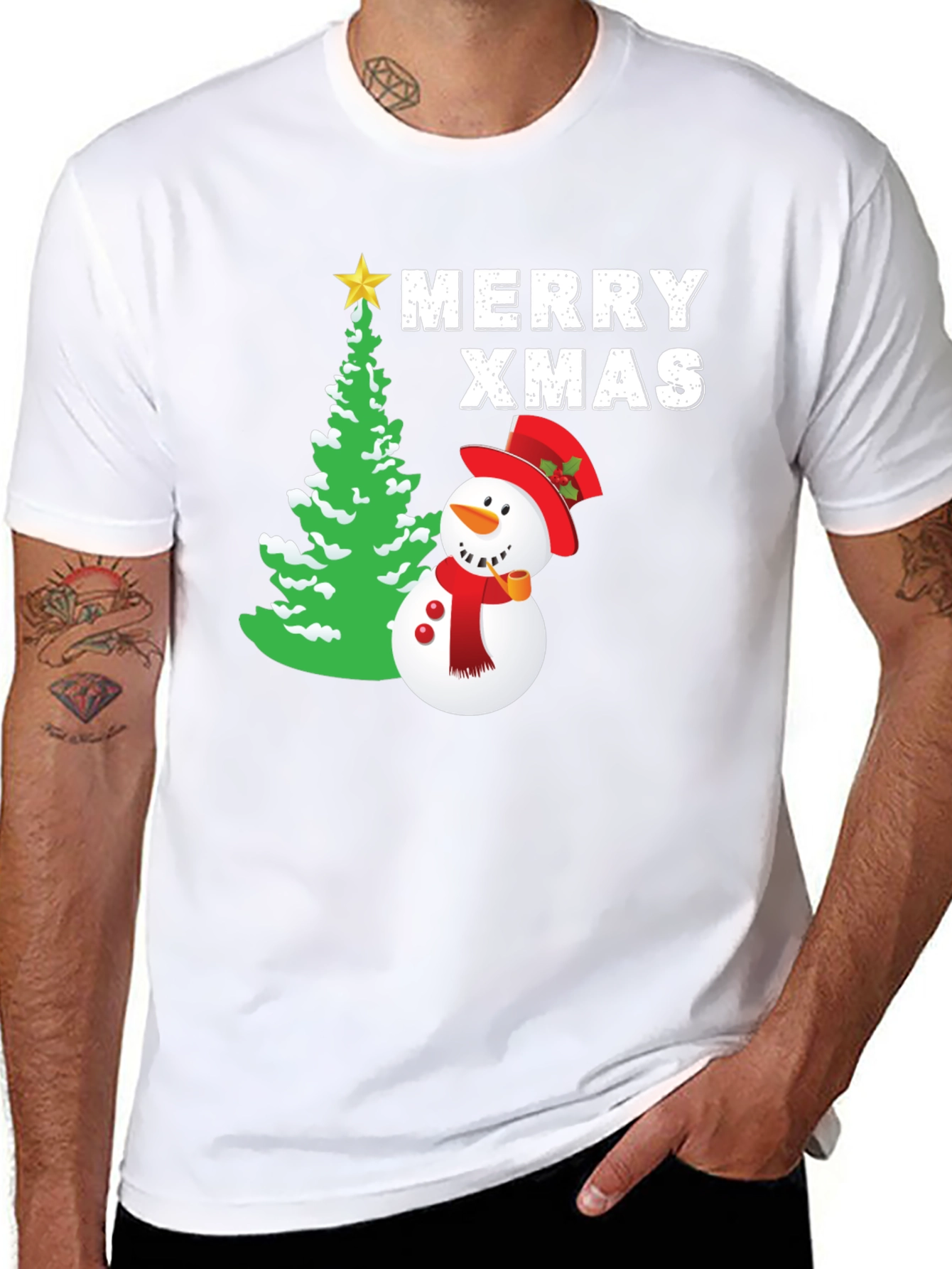 Festive Merry Xmas Snowman T-Shirt