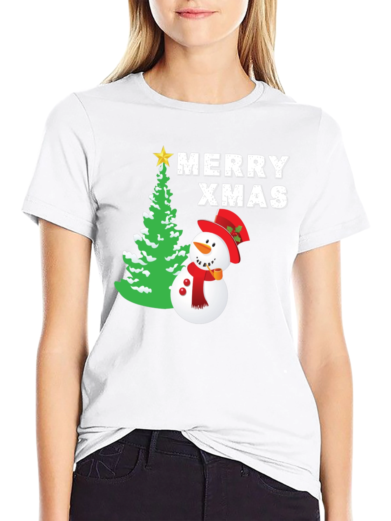 Festive Merry Xmas Snowman T-Shirt