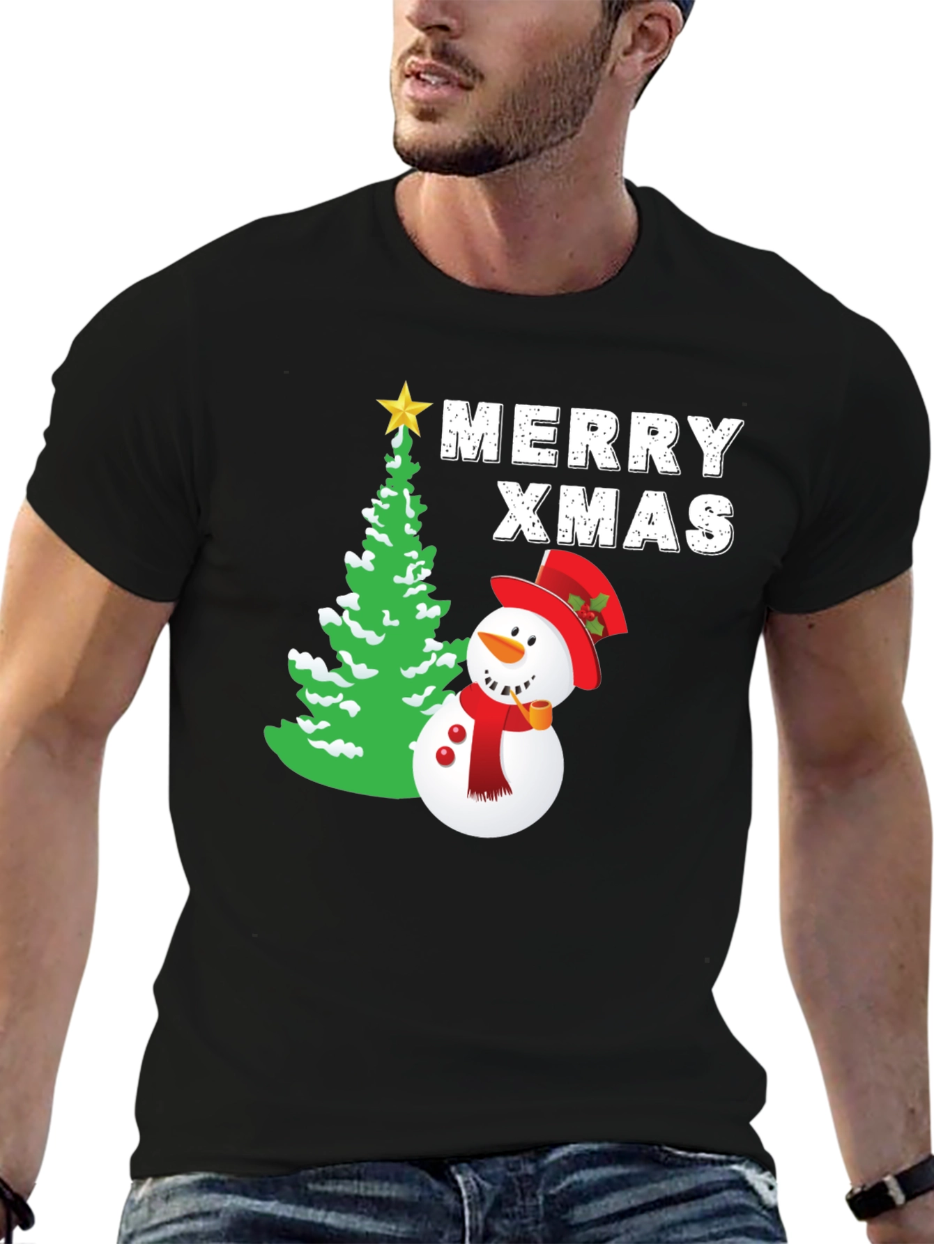 Festive Merry Xmas Snowman T-Shirt