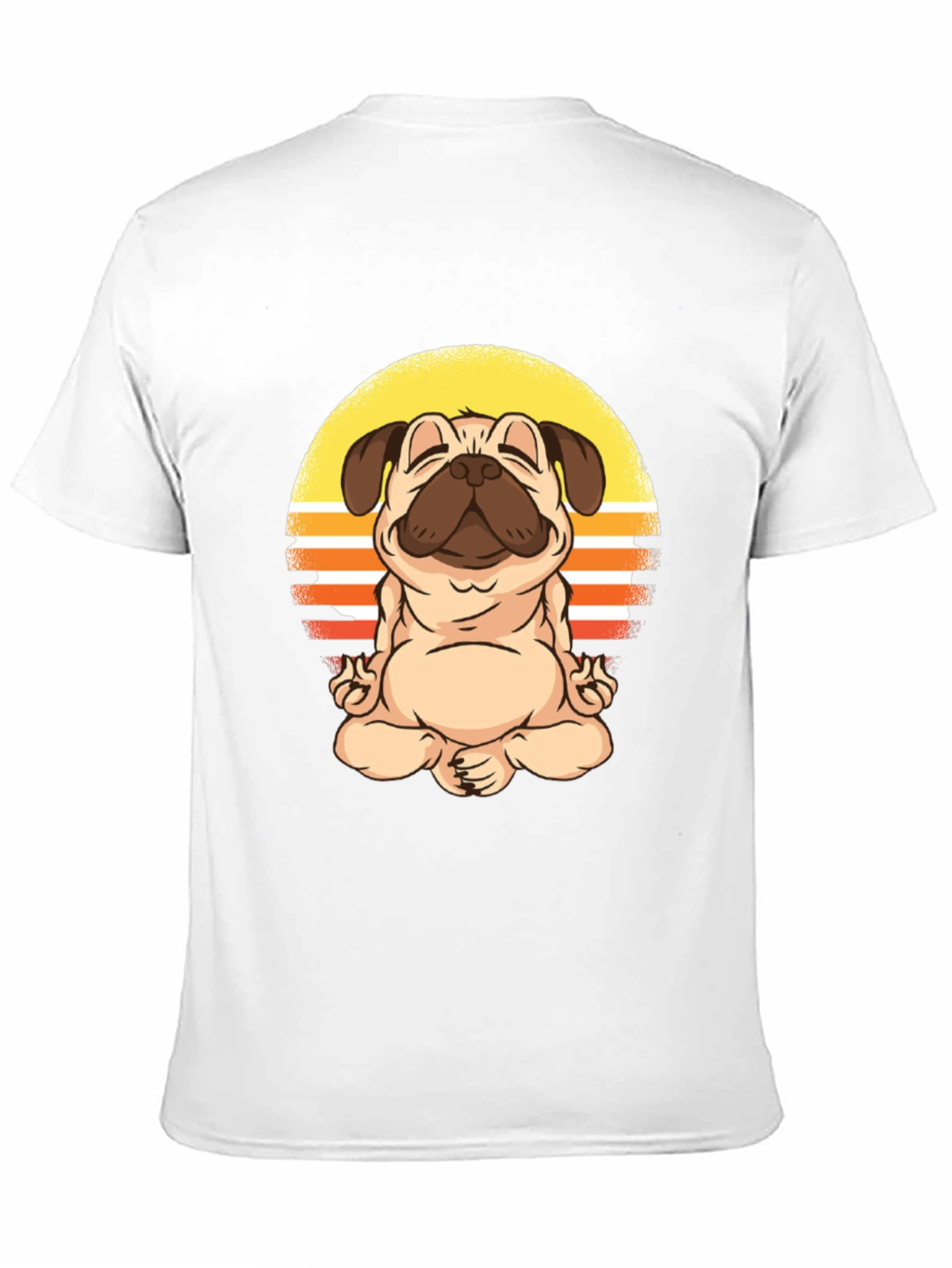 Zen Pug T-Shirt - Meditating Dog Design