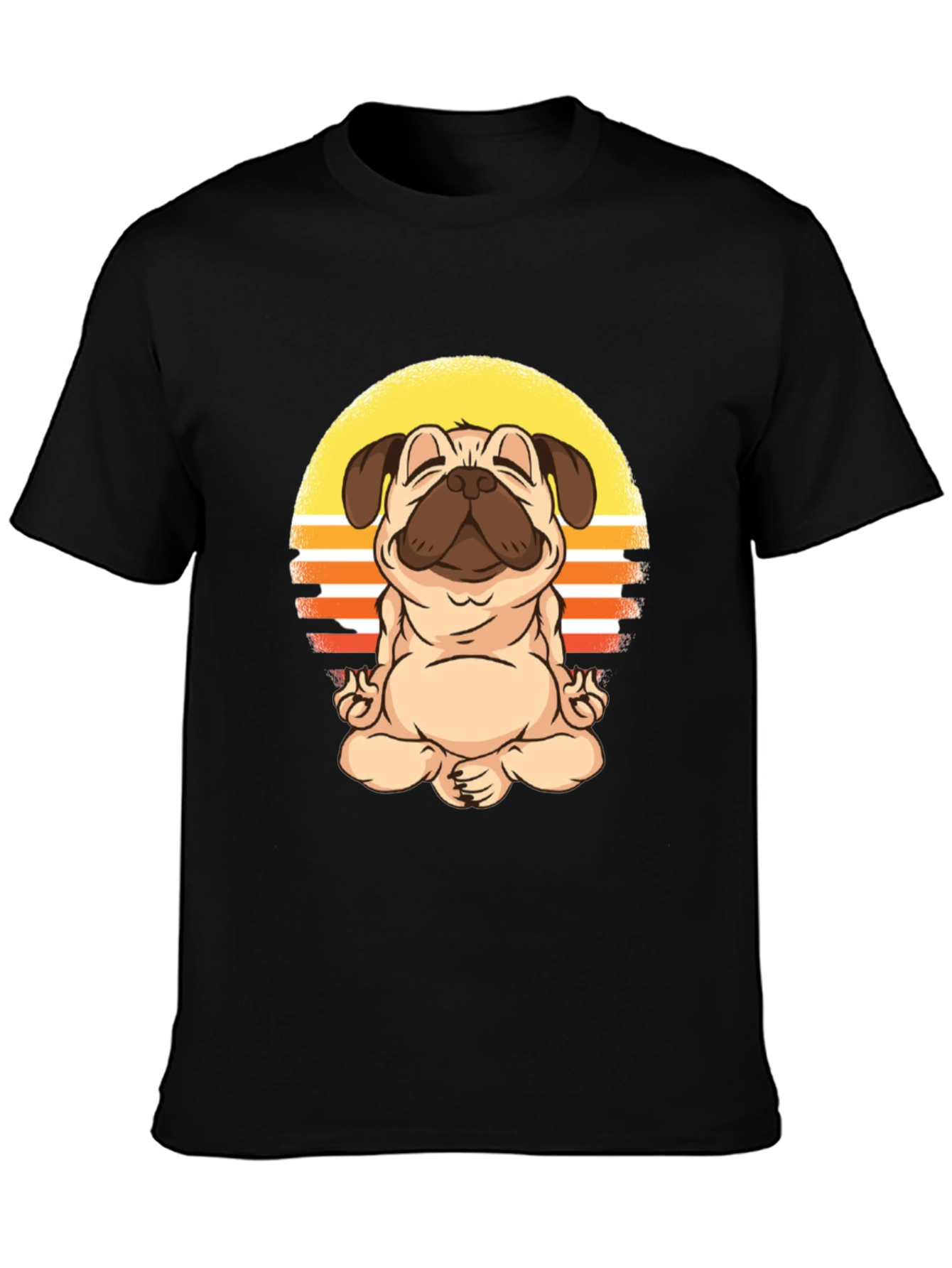 Zen Pug T-Shirt - Meditating Dog Design