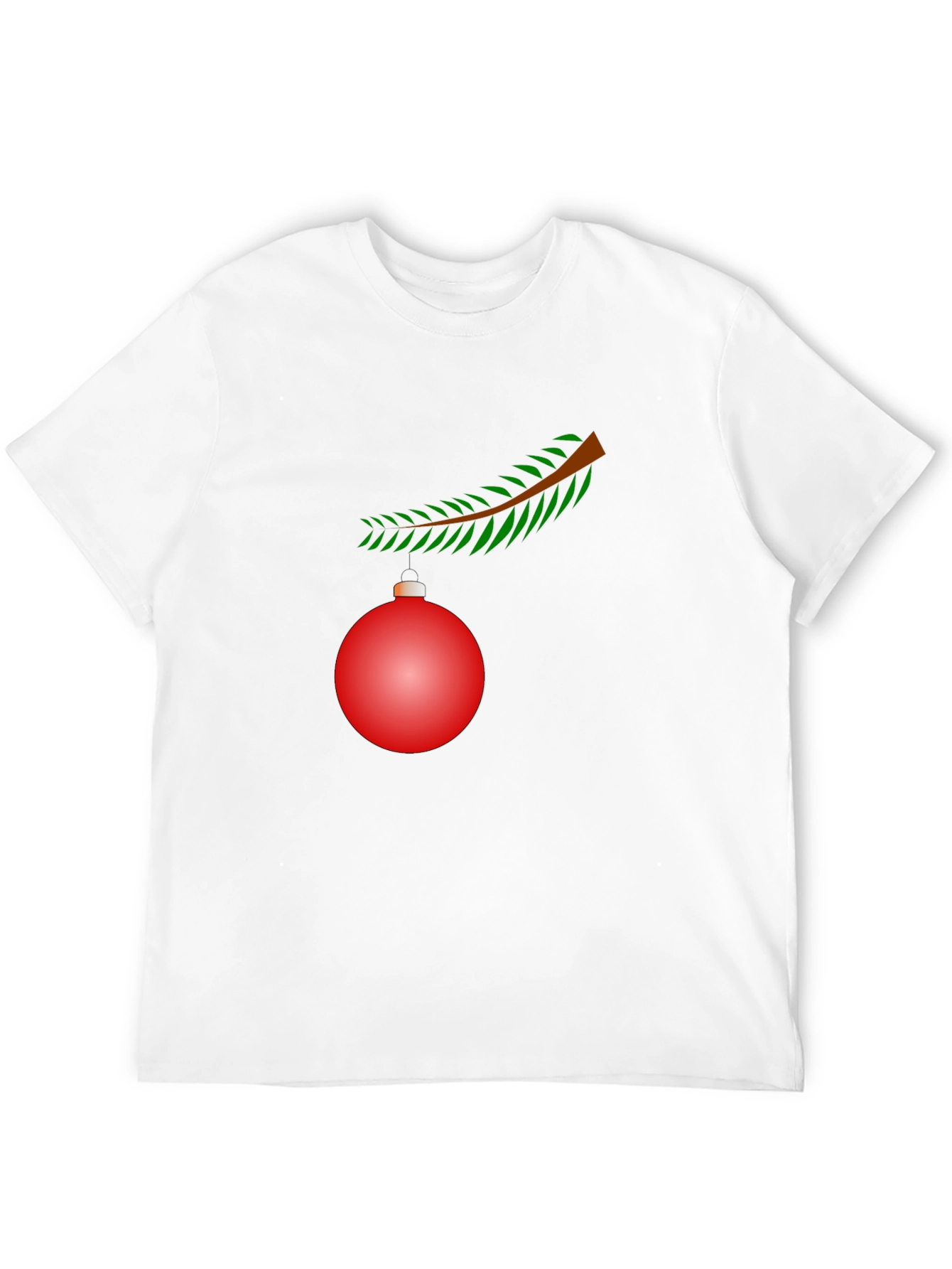 Festive Christmas Ornament Graphic Tee - Black