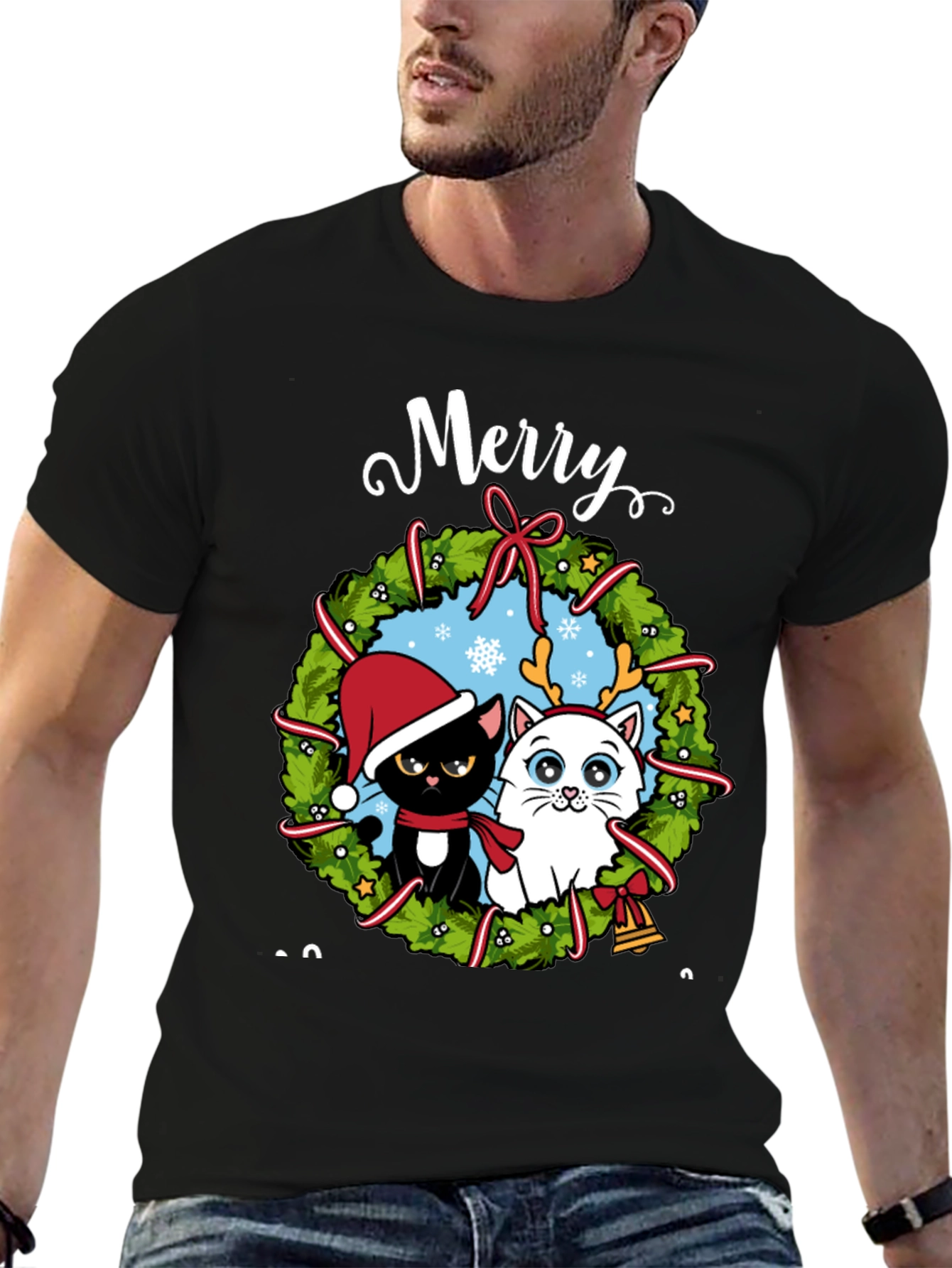 Merry Cats Christmas T-Shirt