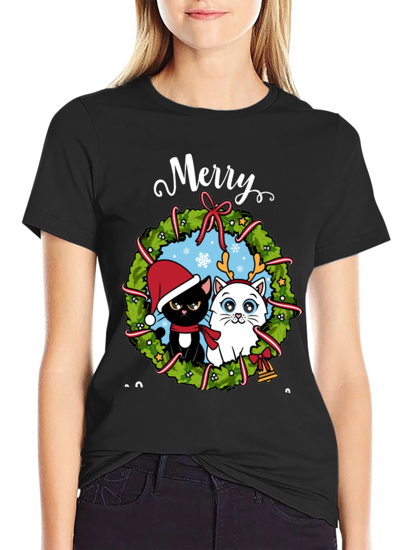Merry Cats Christmas T-Shirt