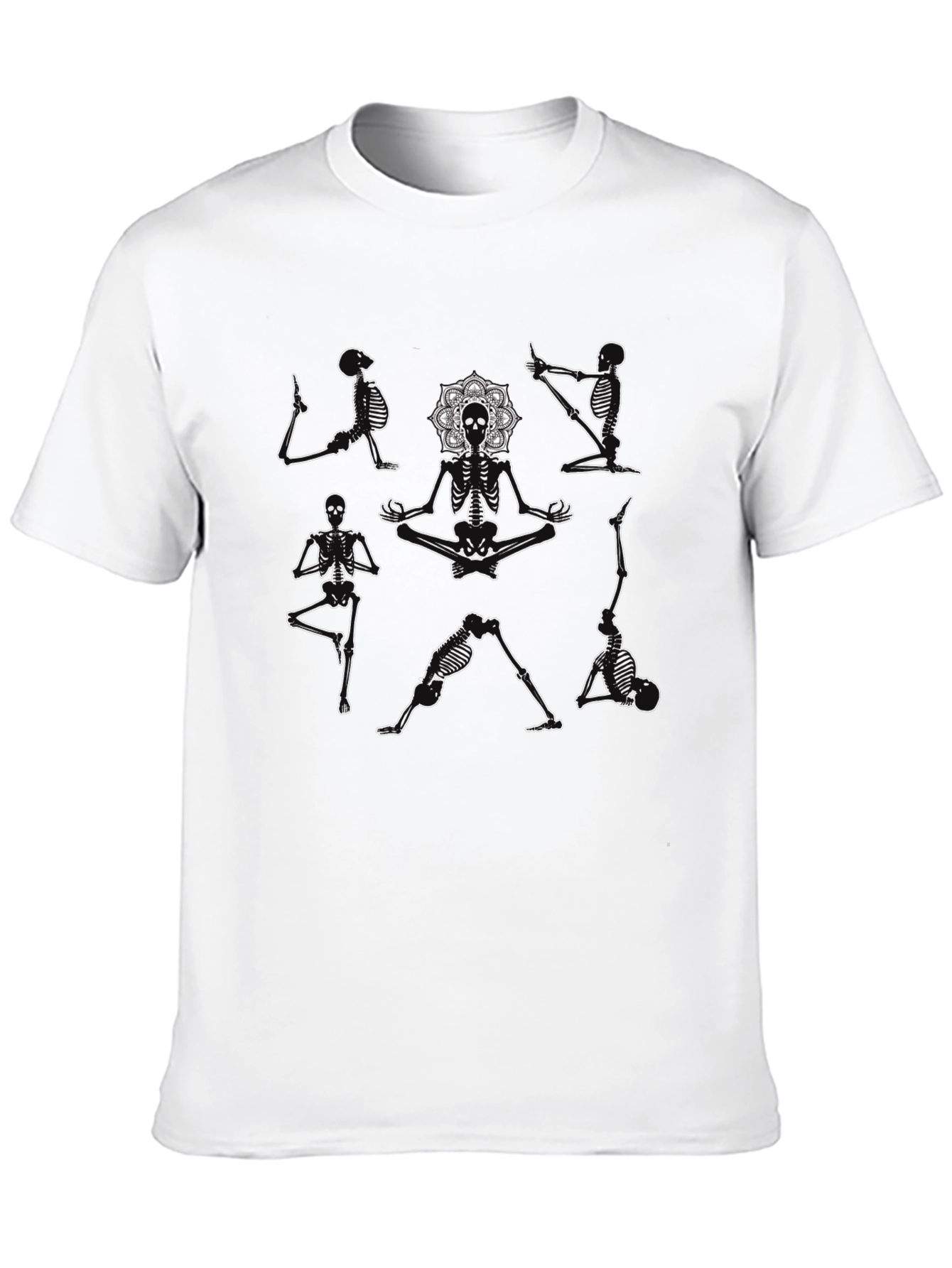 Skeleton Yoga Black T-Shirt