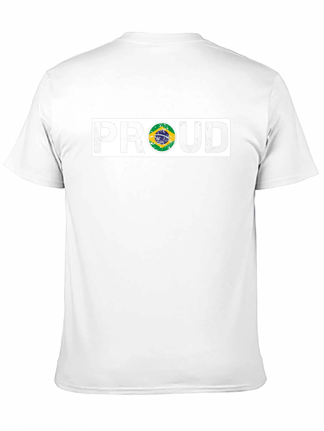 Proud Brazil Flag Graphic T-Shirt - Black