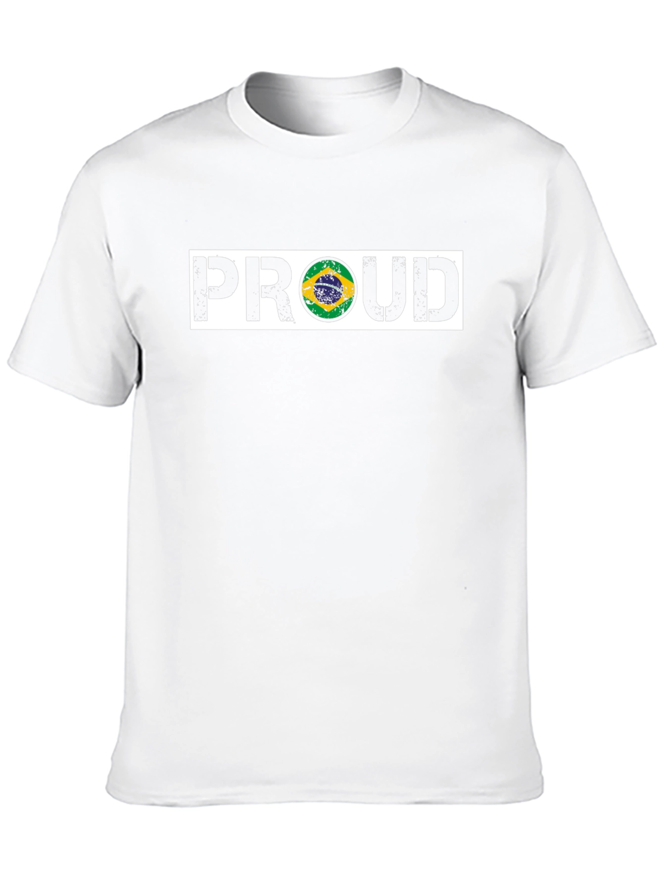 Proud Brazil Flag Graphic T-Shirt - Black
