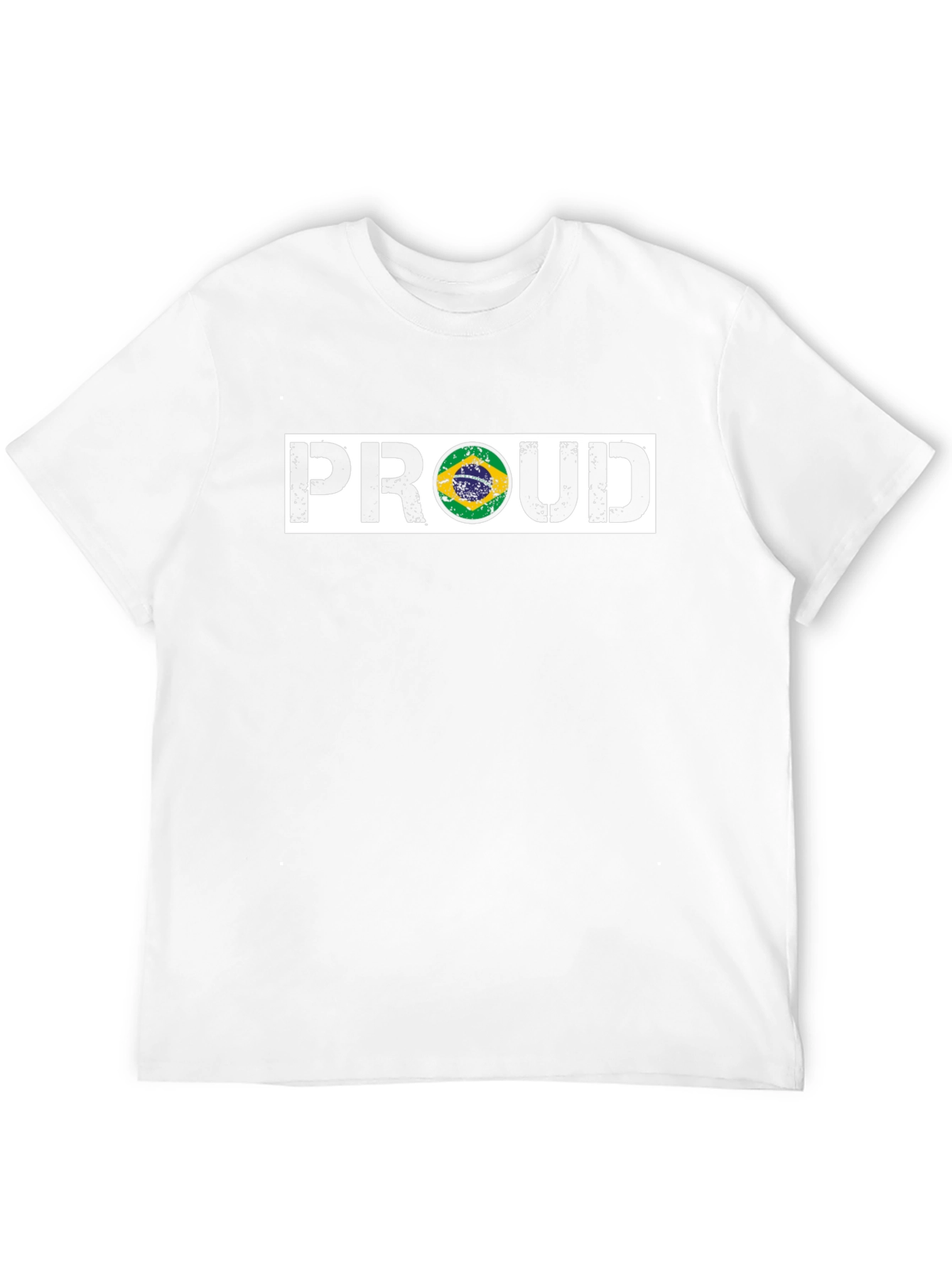 Proud Brazil Flag Graphic T-Shirt - Black