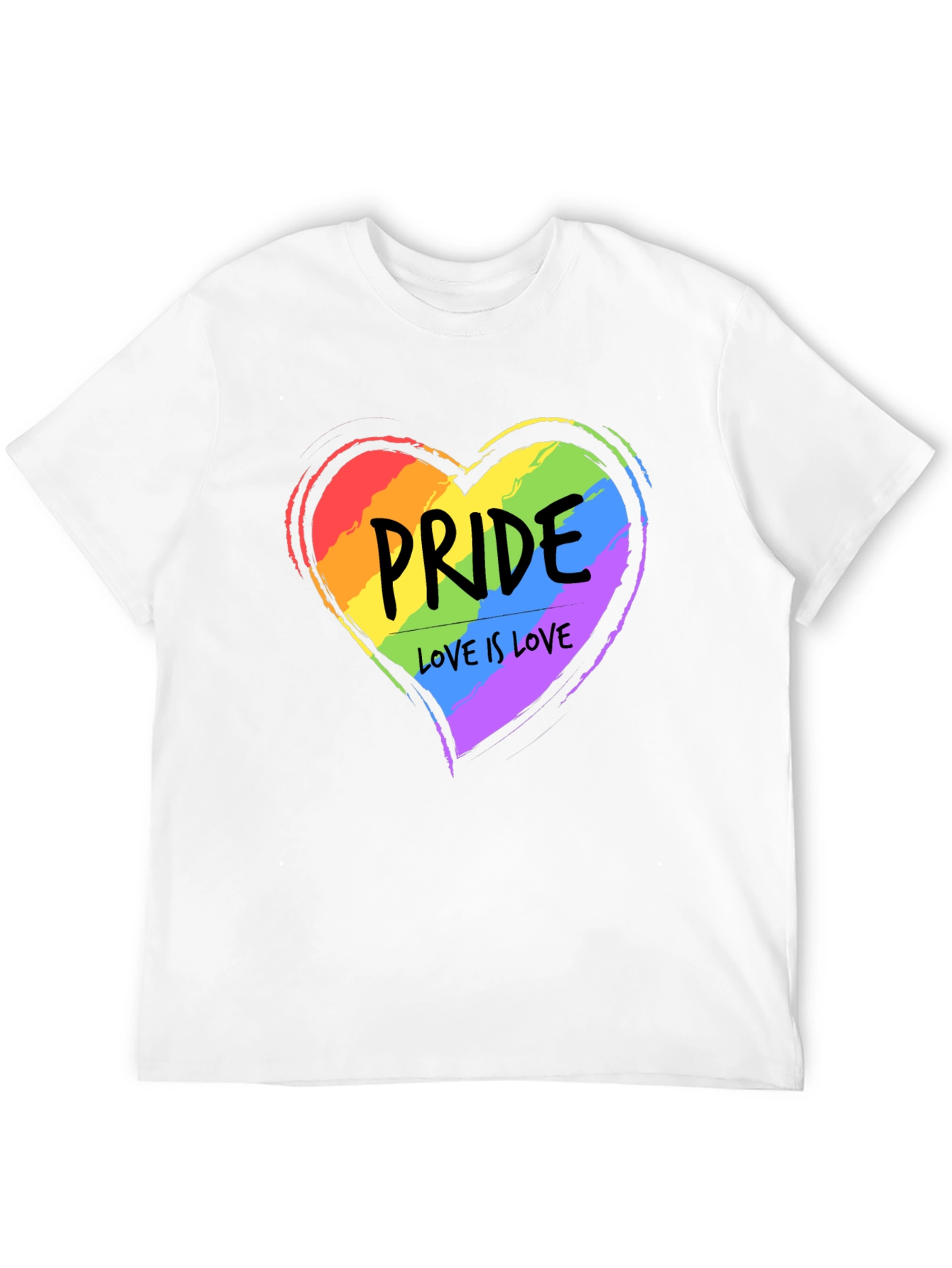Pride Love is Love Rainbow Heart T-Shirt