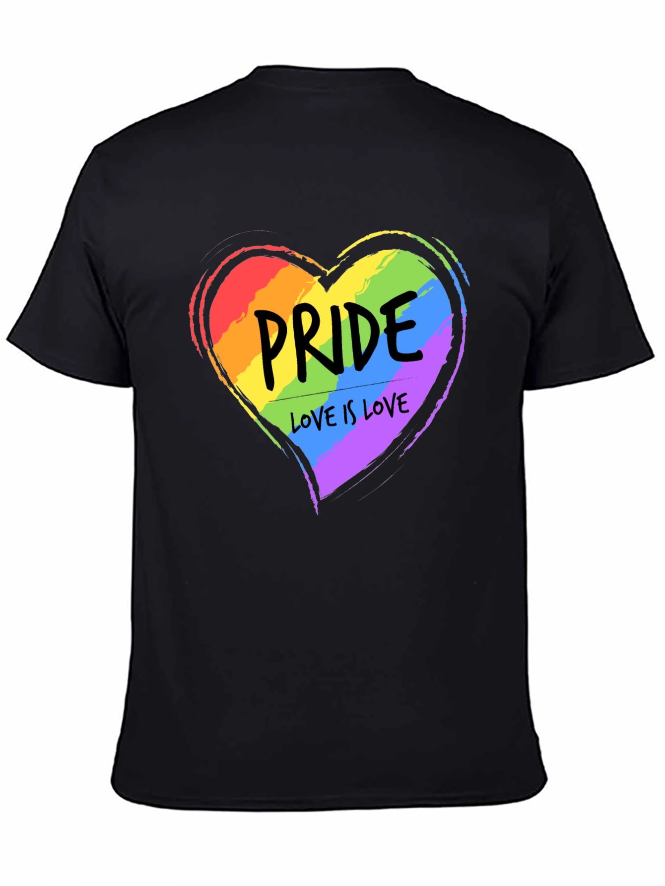 Pride Love is Love Rainbow Heart T-Shirt