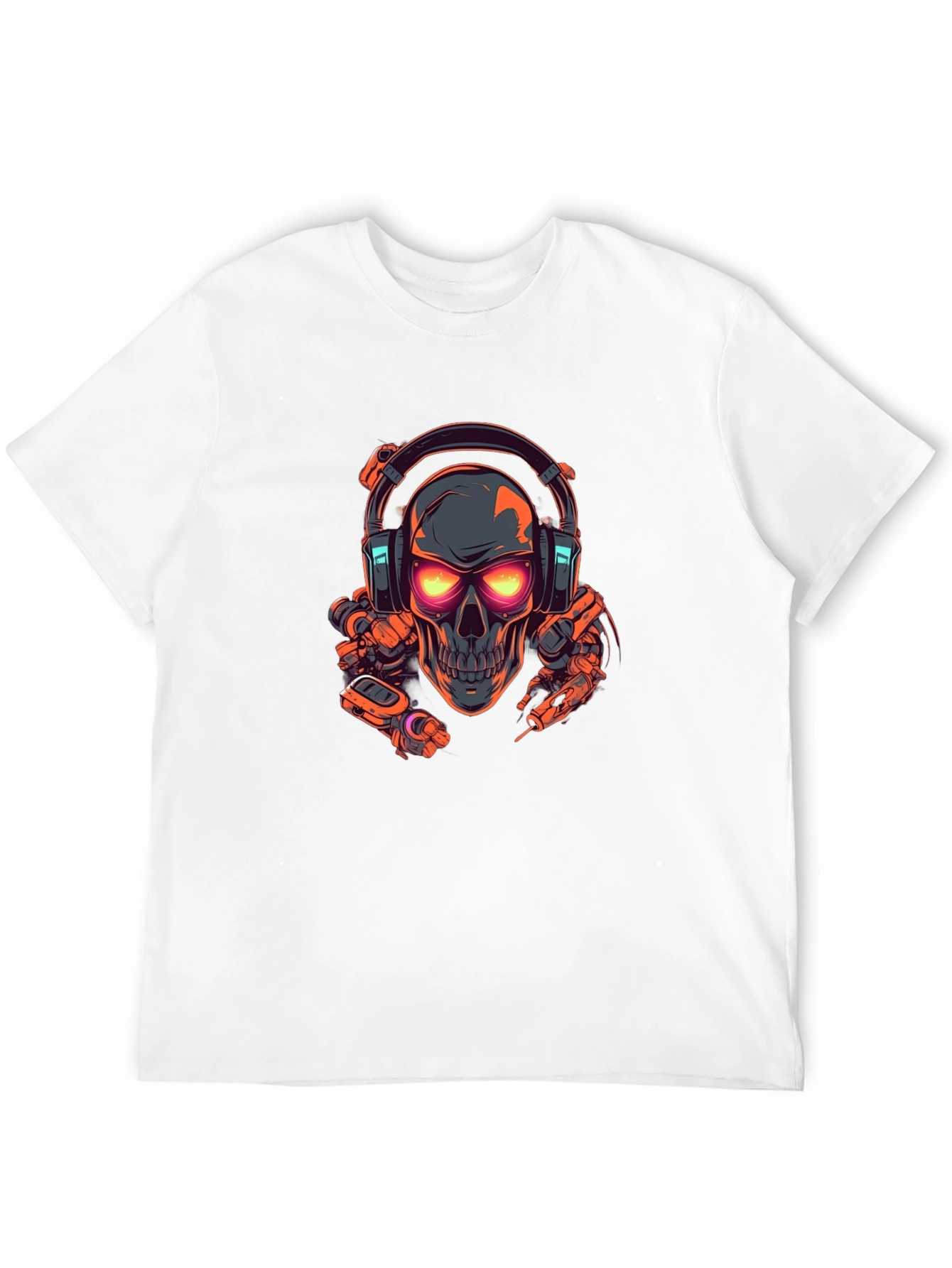 Skull Headphone Graphic T-Shirt