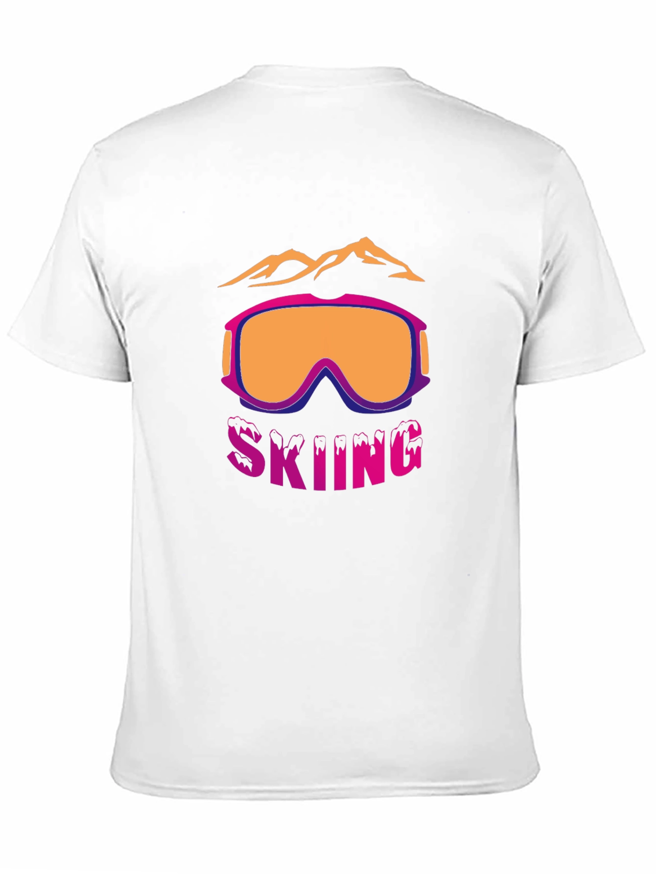 Skiing Graphic T-Shirt - Mountain & Goggles Design