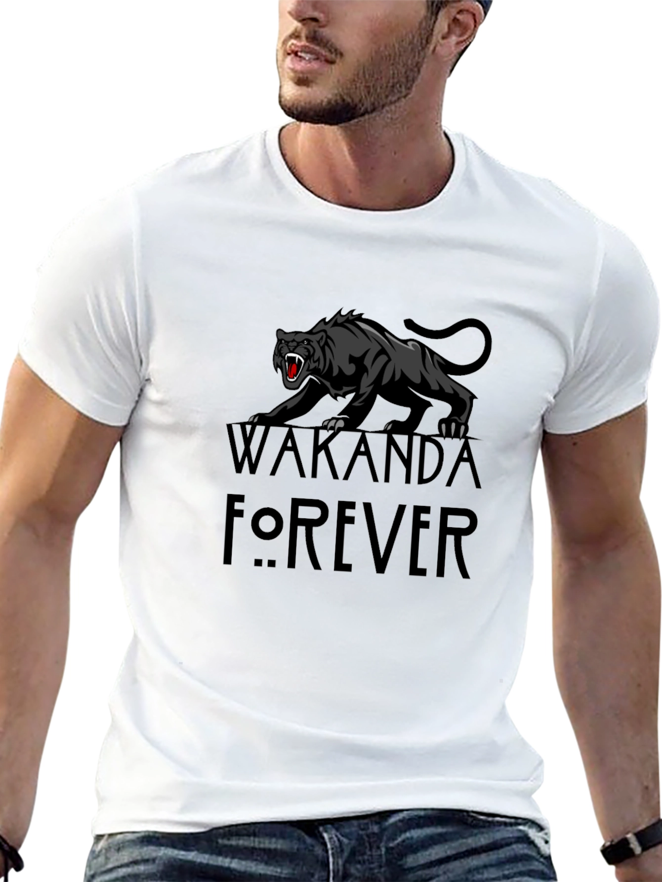 Wakanda Forever Black Panther Graphic Tee