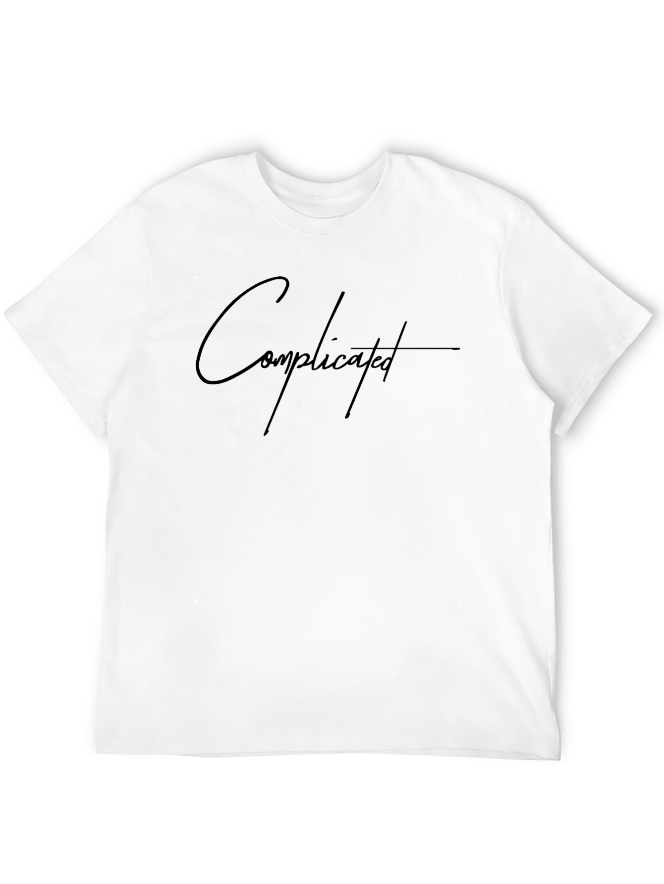 Complicated Graphic Tee - Black Crewneck T-Shirt