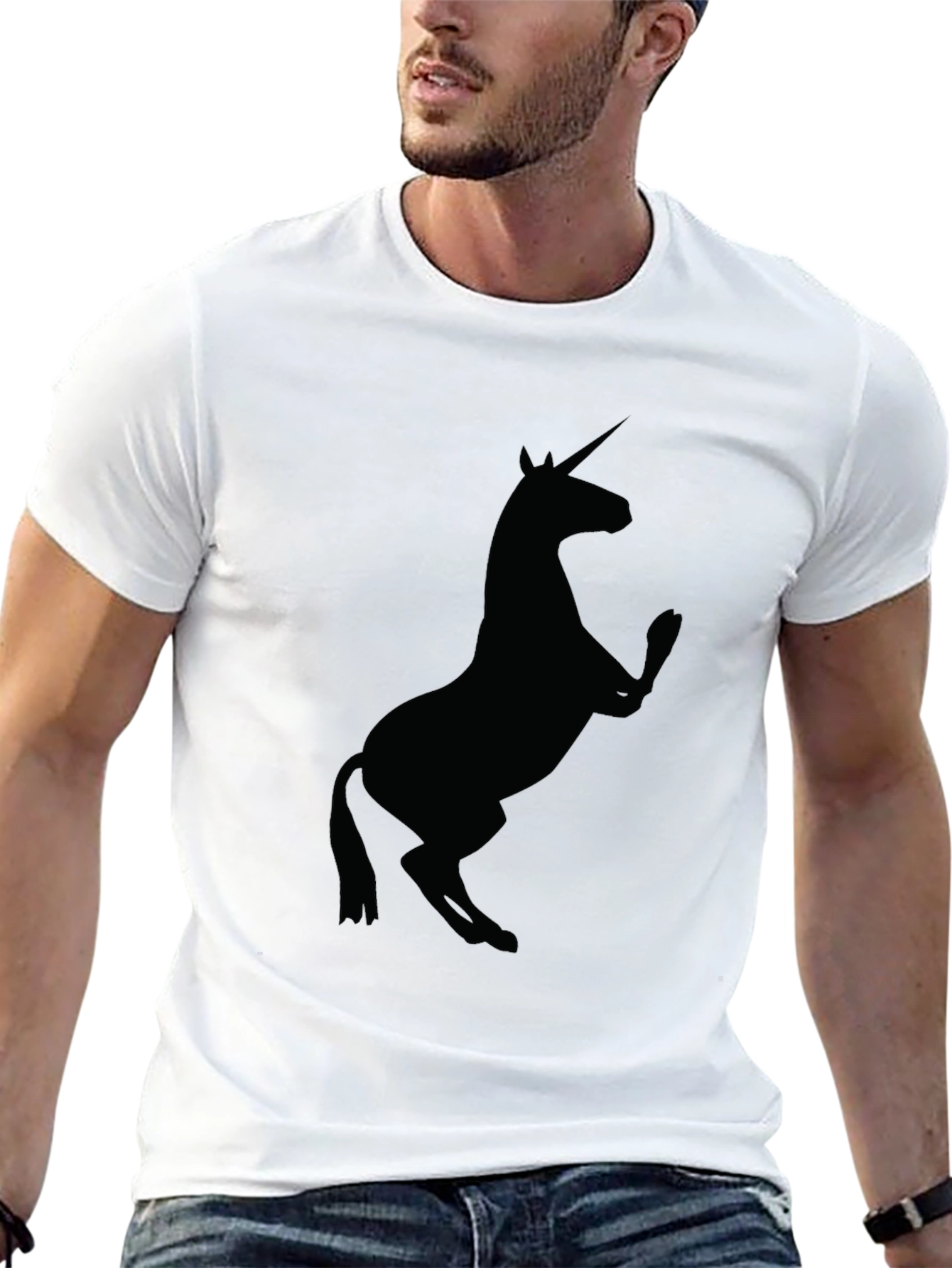 Unicorn Silhouette Black T-Shirt